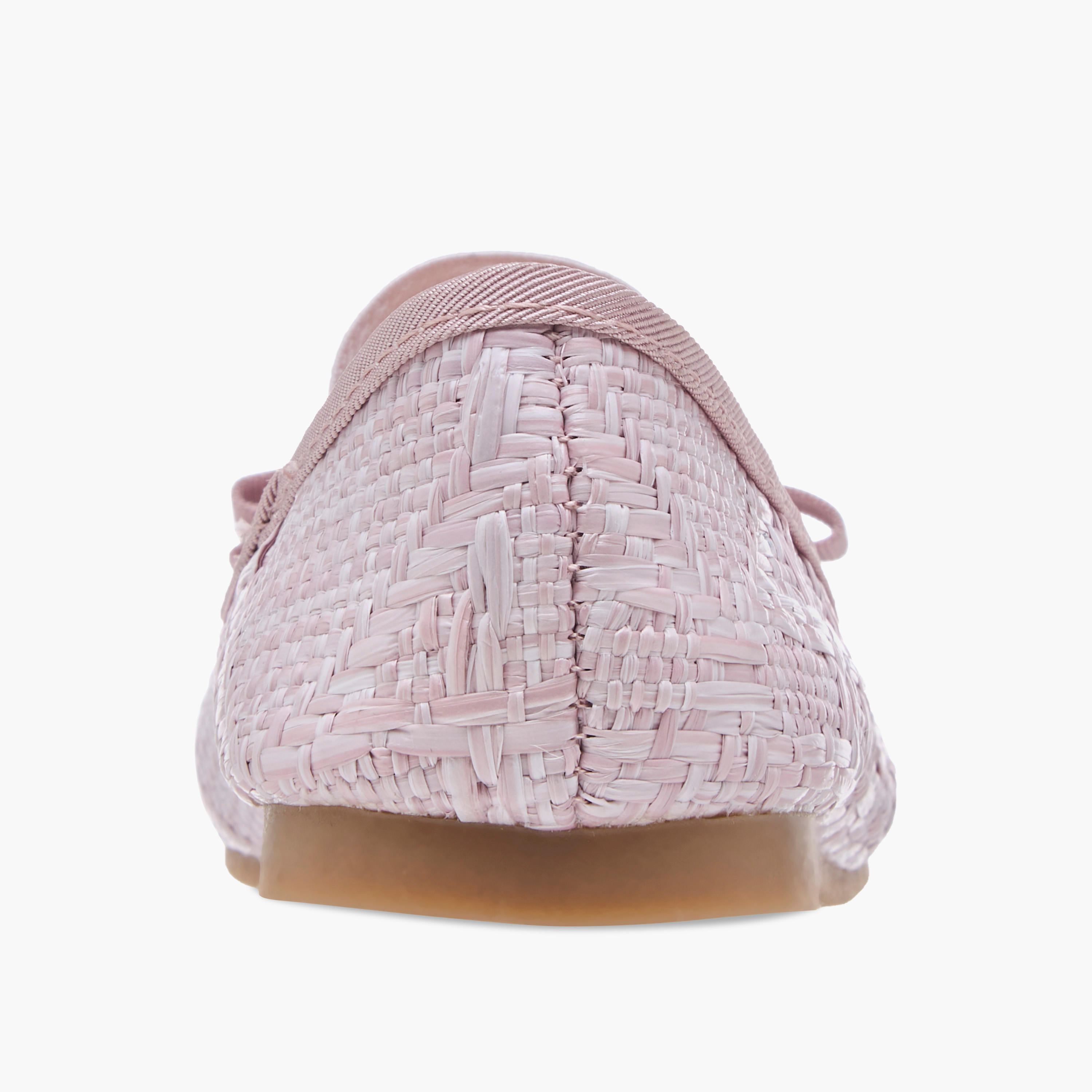 Juniors Bow Accent Ballerina Shoes with Elasticated Strap-girls-shoes-ballerinas-image-5
