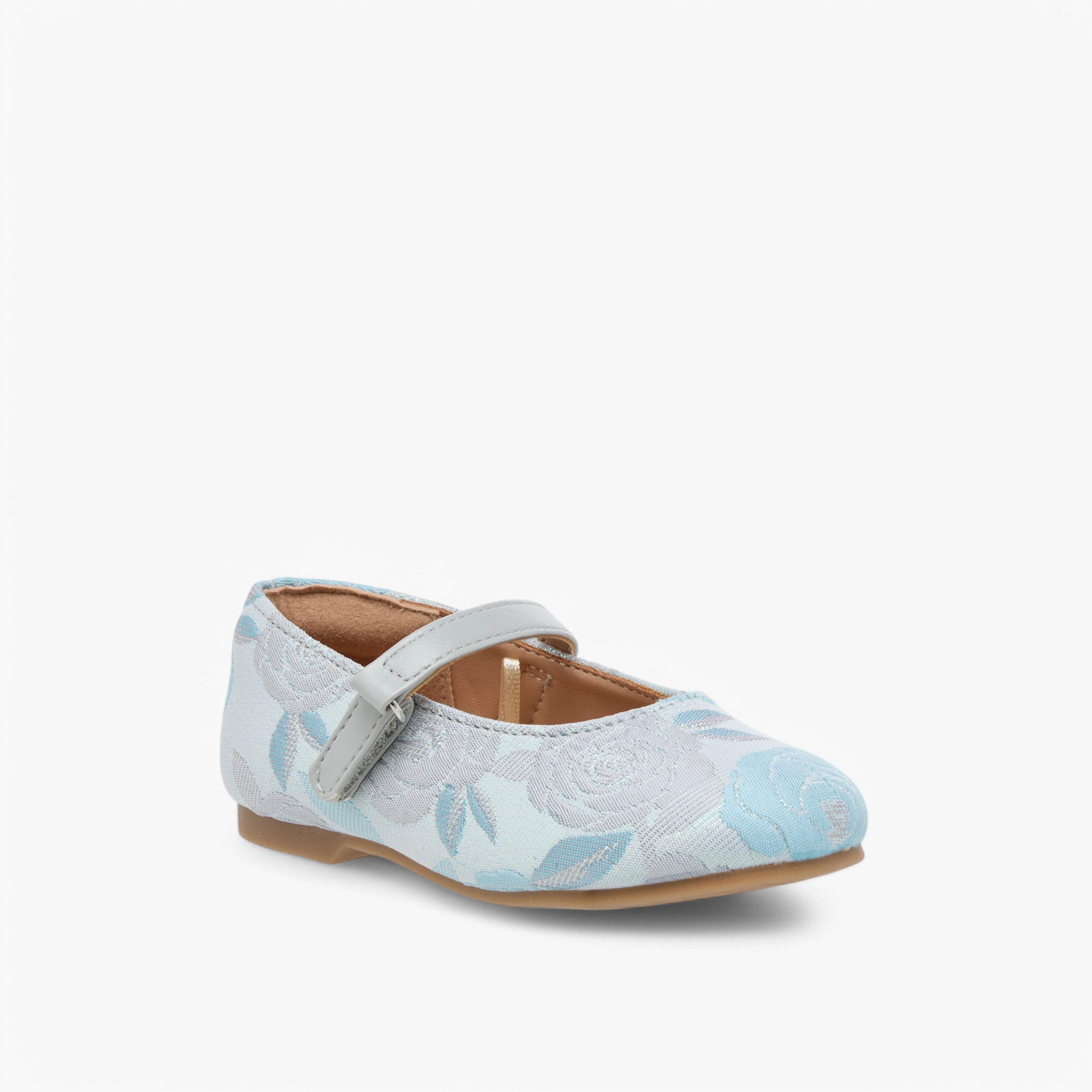 Juniors Embroidered Ballerina Shoes with Hook and Loop Closure-girls-shoes-ballerinas-image-2
