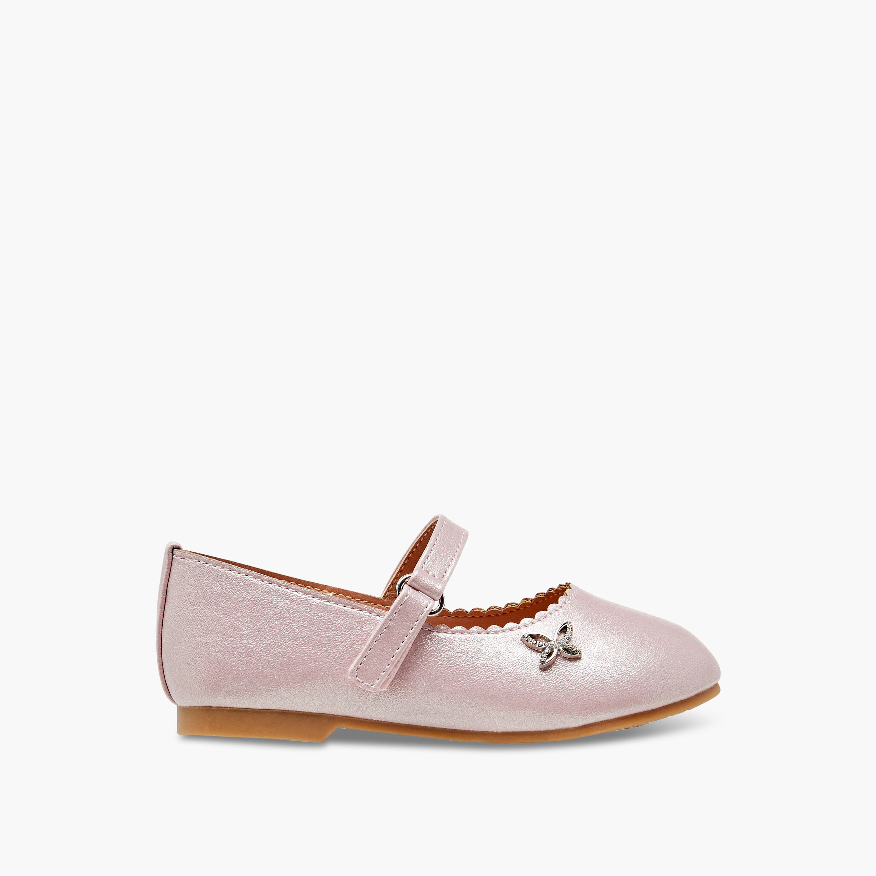 Juniors Embellished Mary Jane Shoes with Hook and Loop Closure-girls-shoes-maryjanes-image-3