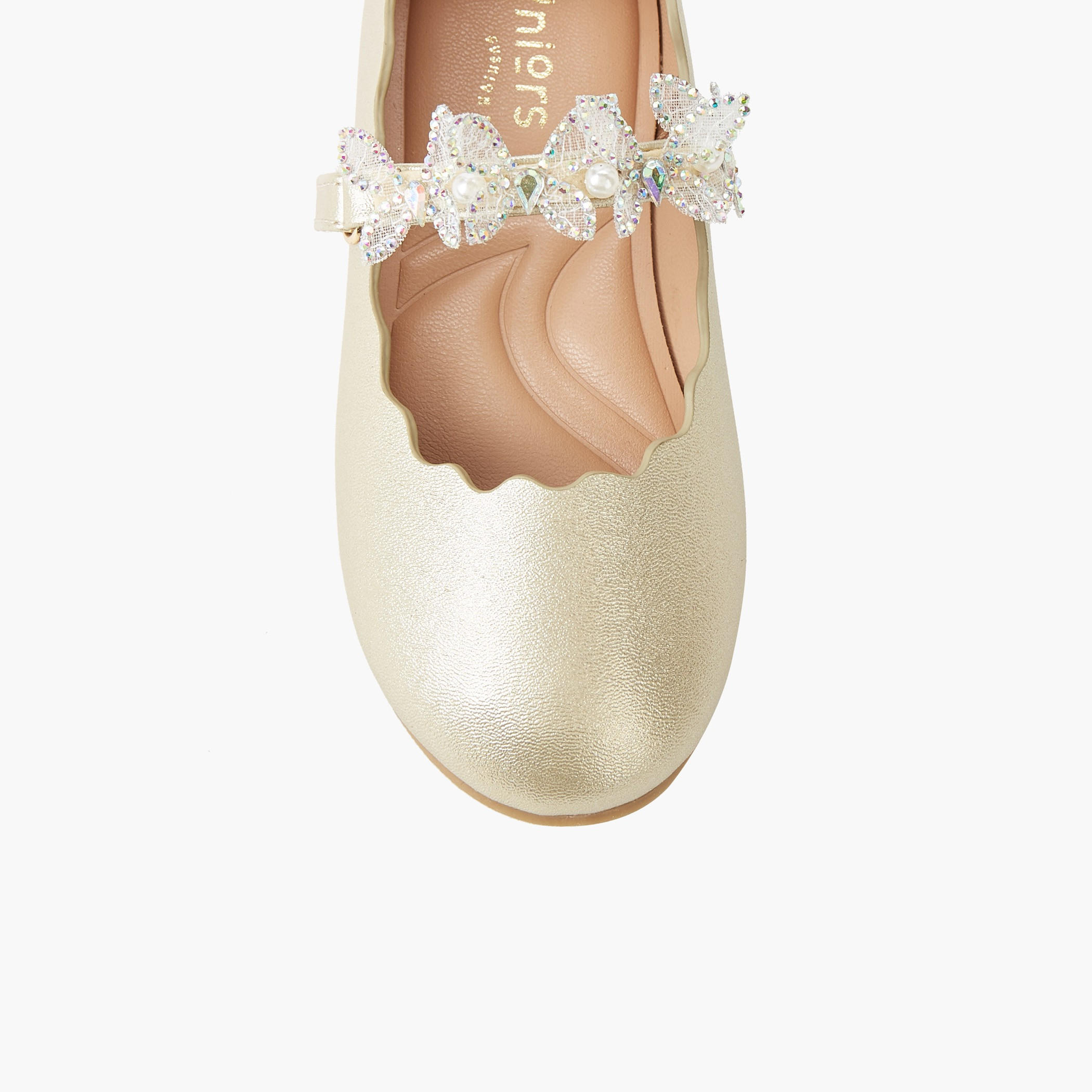 حذاء باليرينا مزين بشريط لاصق للبنات من جونيورز-girls-shoes-maryjanes-image-5