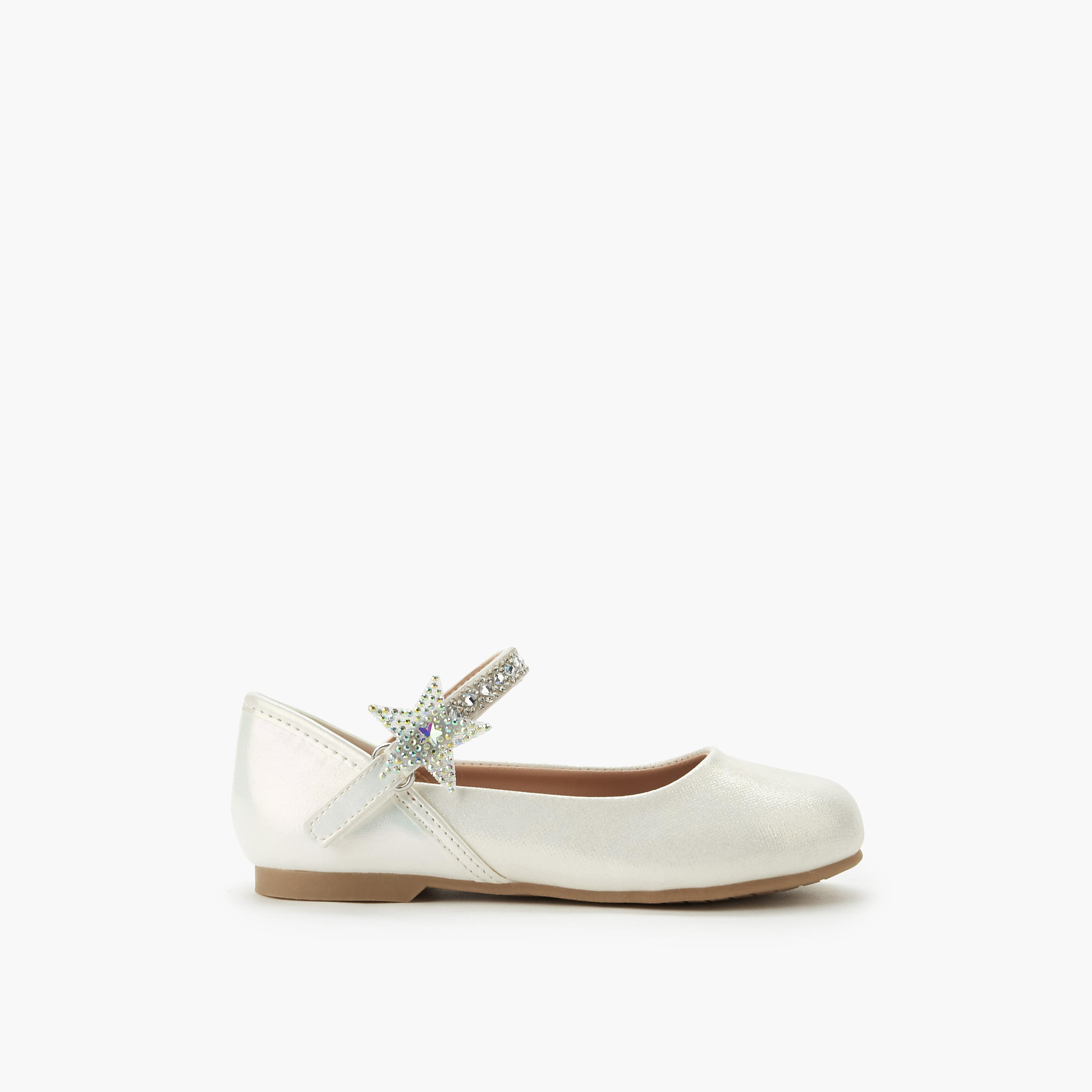 حذاء باليرينا بشريط إغلاق لاصق للبنات من جونيورز-girls-shoes-ballerinas-image-3