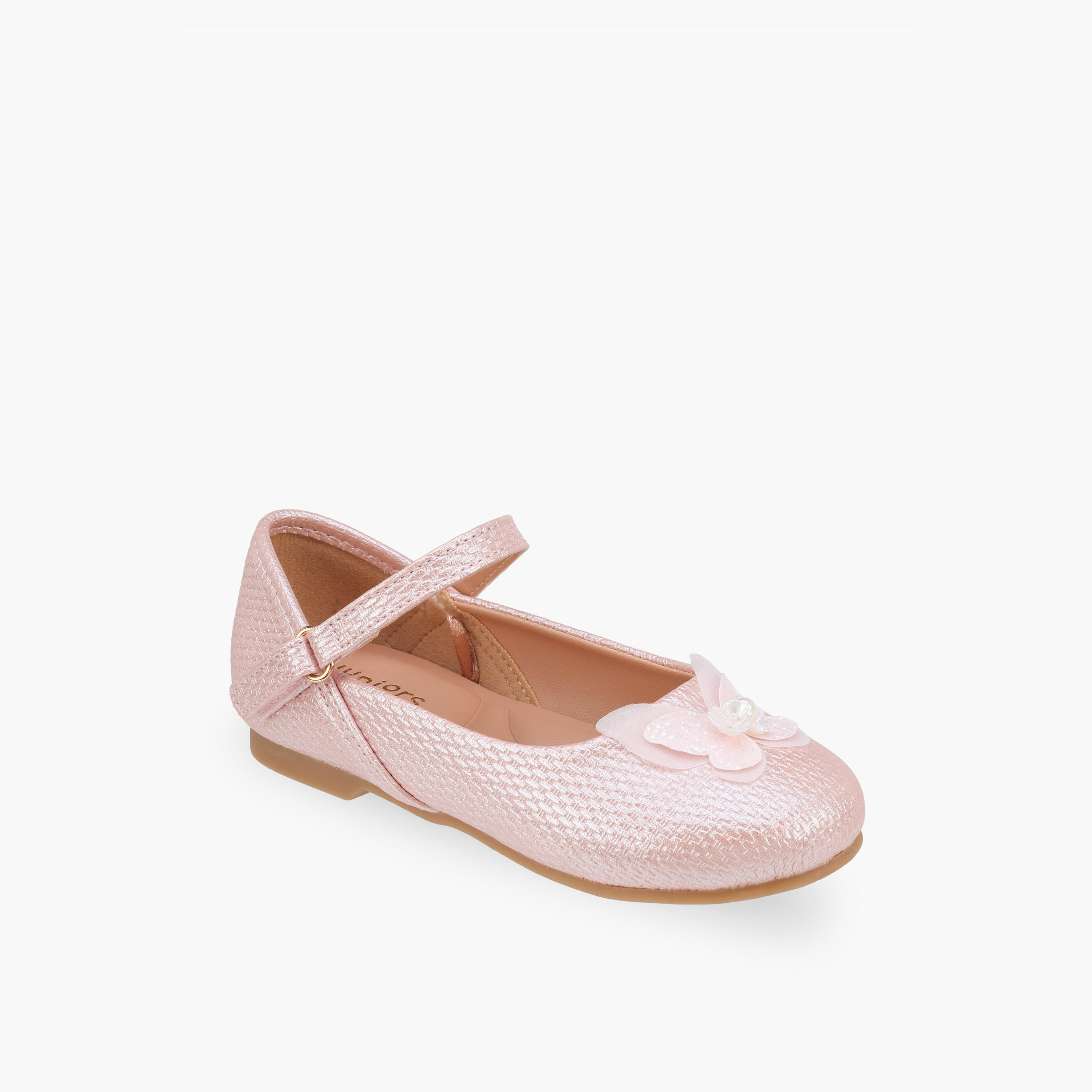 Juniors Girls Butterfly Detail Mary Jane Shoes-girls-shoes-ballerinas-image-2