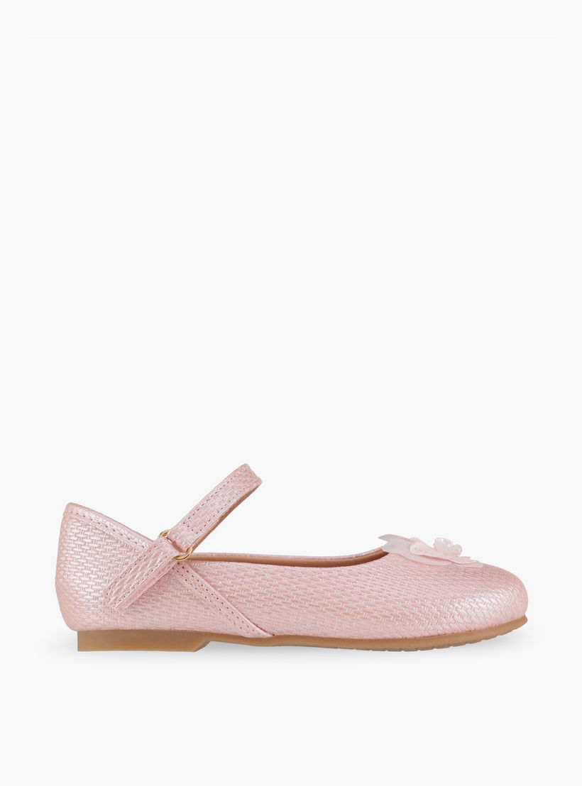 Juniors Girls Butterfly Detail Mary Jane Shoes-girls-shoes-ballerinas-image-3