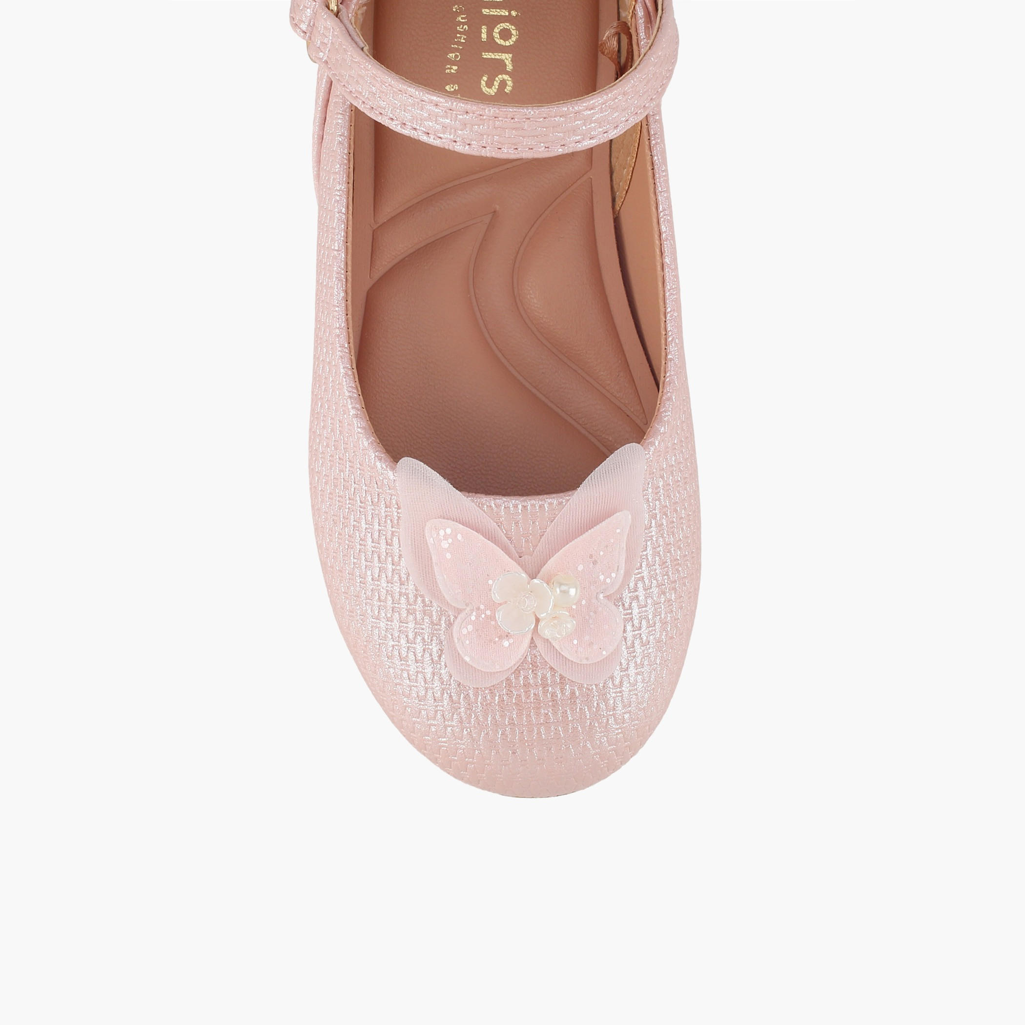 Juniors Girls Butterfly Detail Mary Jane Shoes-girls-shoes-ballerinas-image-4