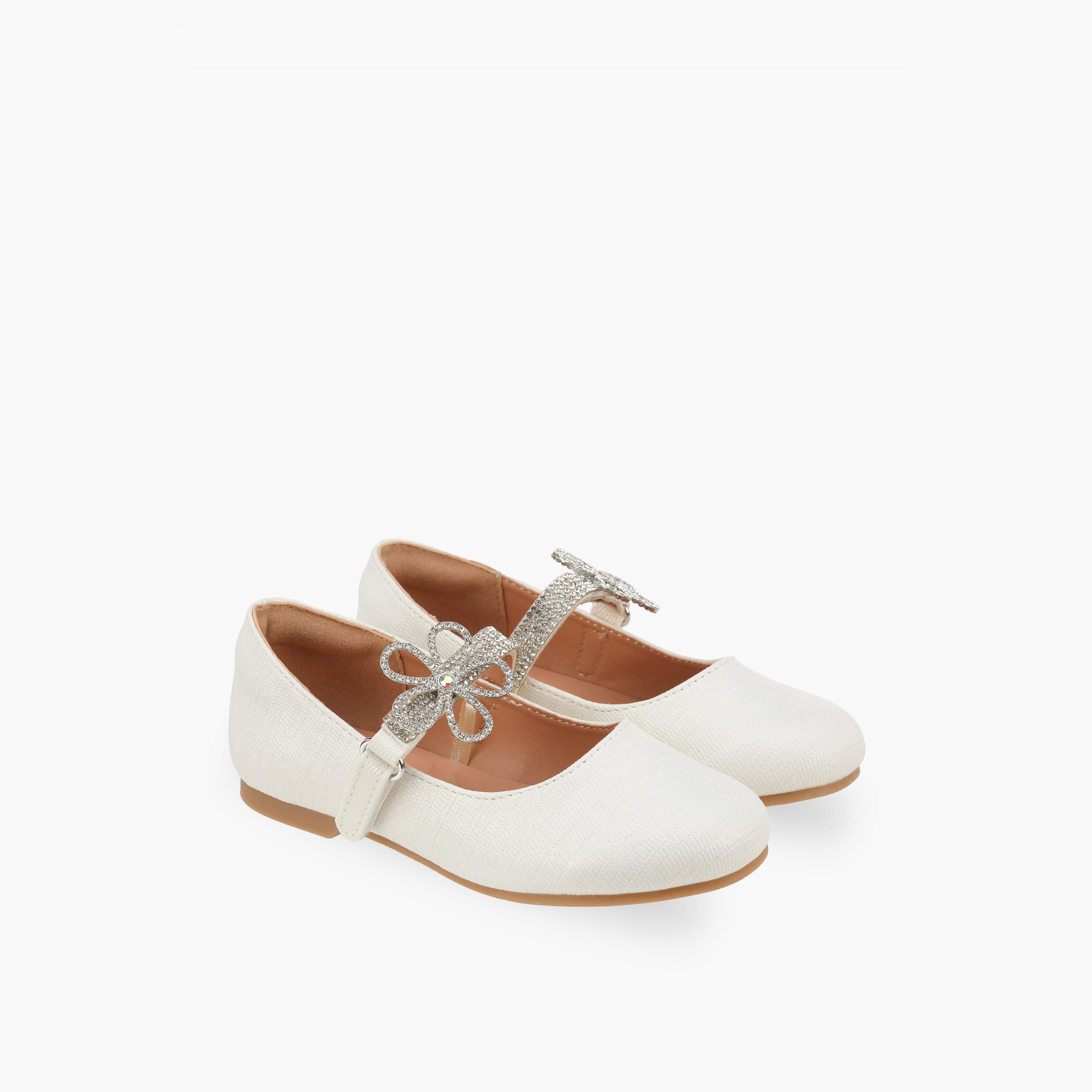 Celeste Girls Hook & Loop Ballerina Shoes-girls-shoes-maryjanes-image-1