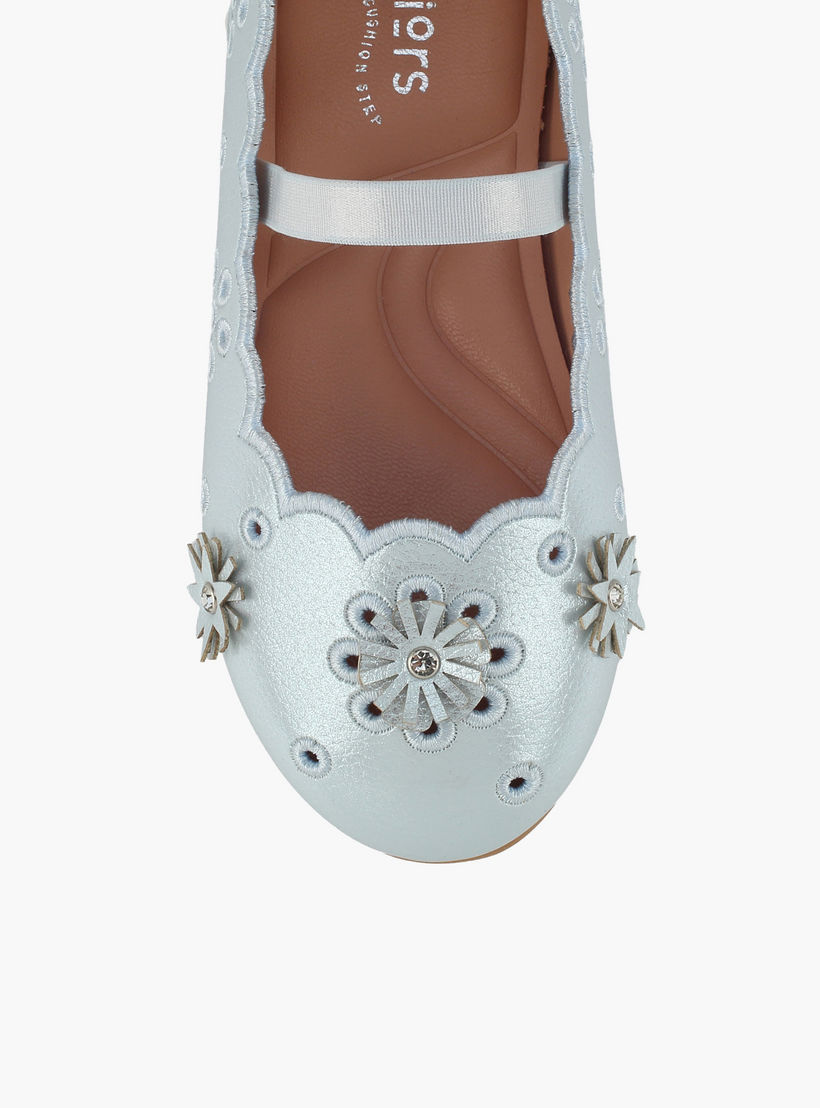 حذاء باليرينا بتزيينات أزهار للفتيات من جونيورز-girls-shoes-ballerinas-image-4