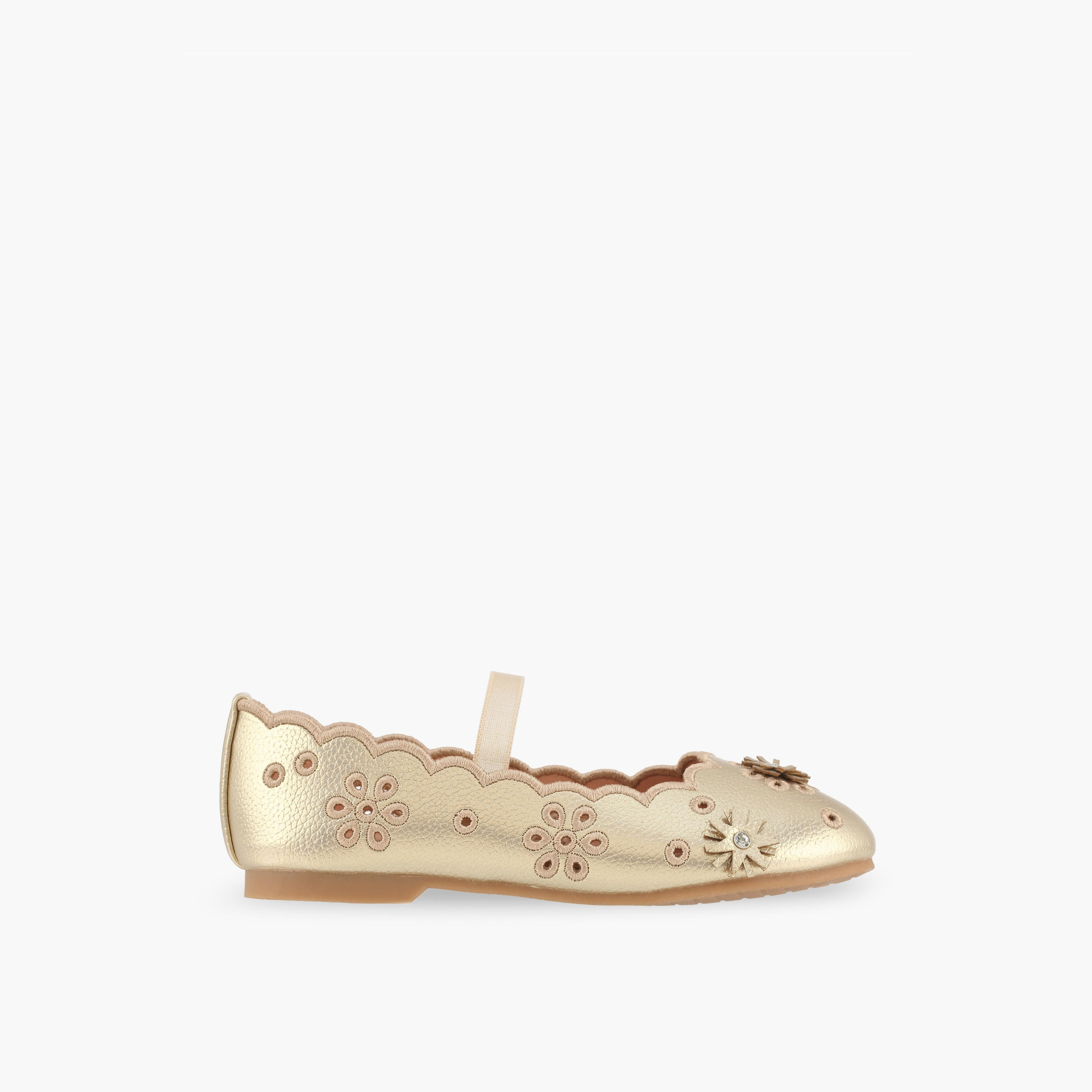 Juniors Girls Floral Embellished Ballerina Shoes-girls-shoes-ballerinas-image-3
