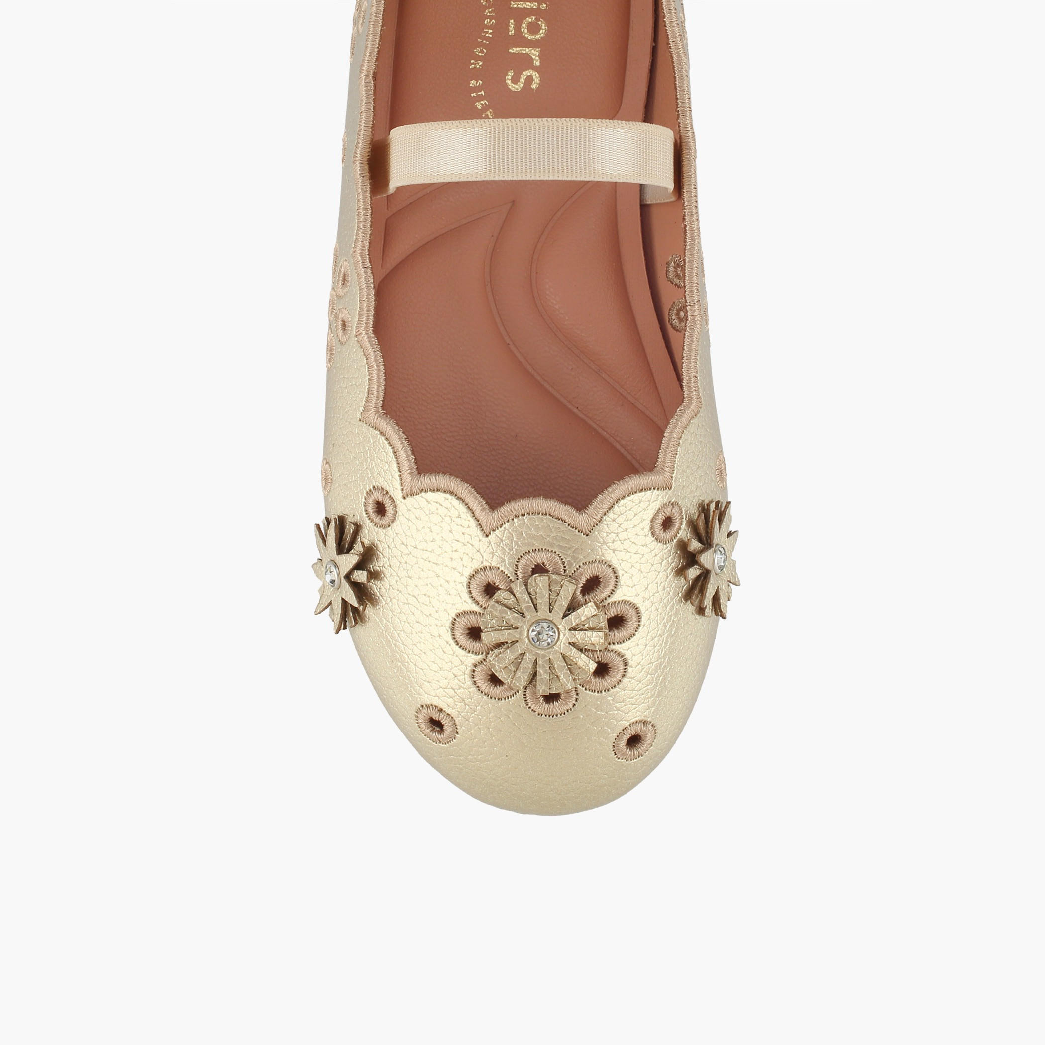 Juniors Girls Floral Embellished Ballerina Shoes-girls-shoes-ballerinas-image-4