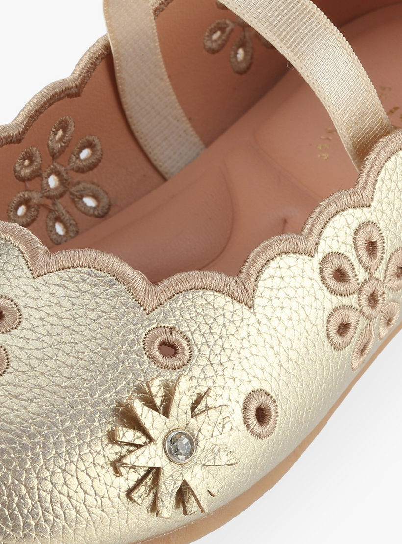 Juniors Girls Floral Embellished Ballerina Shoes-girls-shoes-ballerinas-image-6