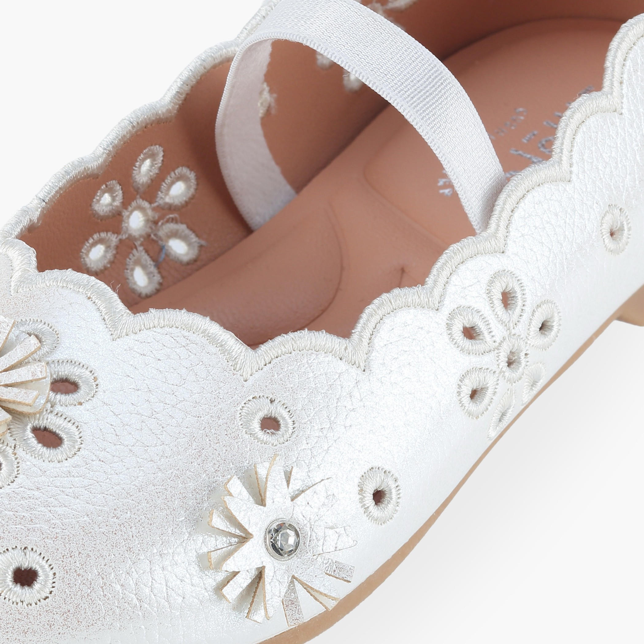 Juniors Girls Floral Embellished Ballerina Shoes-girls-shoes-ballerinas-image-6