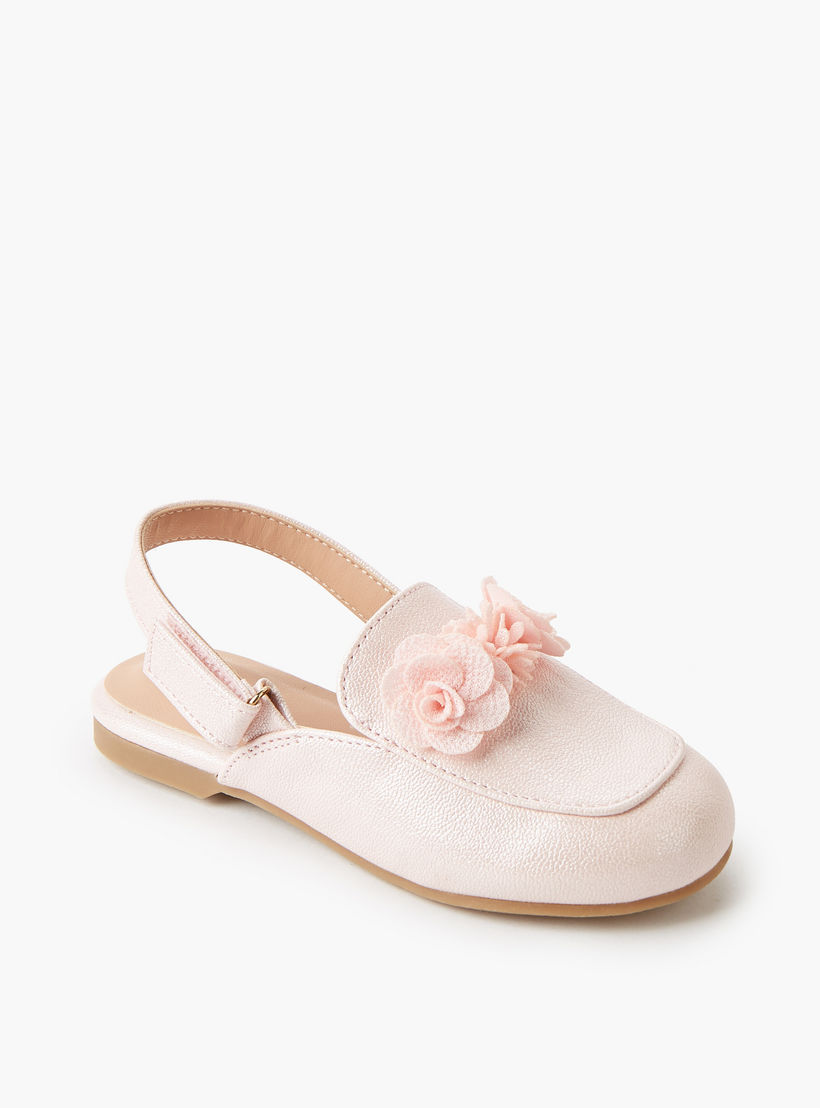 Juniors Girls Hook & Loop Shoes-girls-shoes-ballerinas-image-2