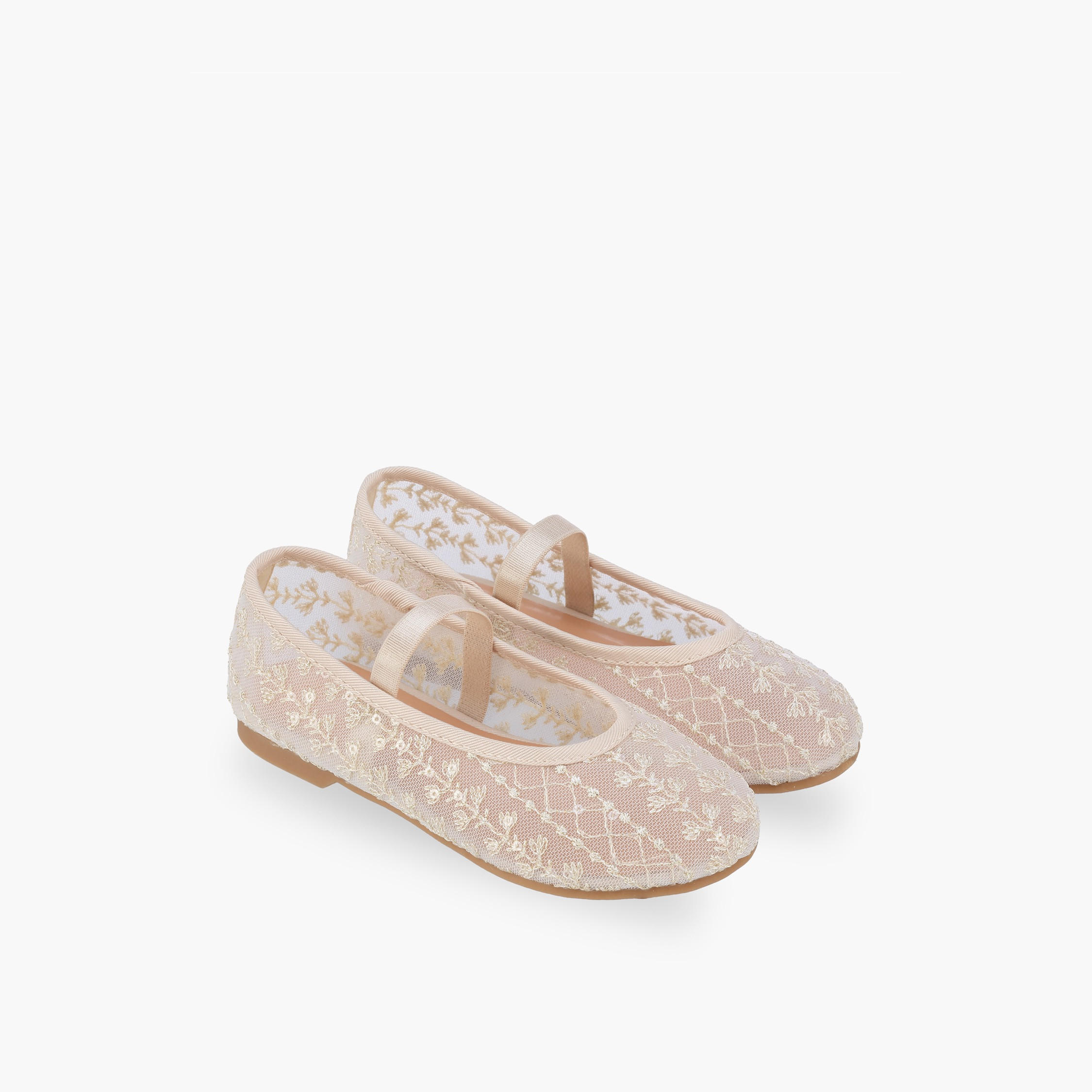 Juniors Girls Elasticated Strap Ballerina Shoes-girls-shoes-ballerinas-image-1