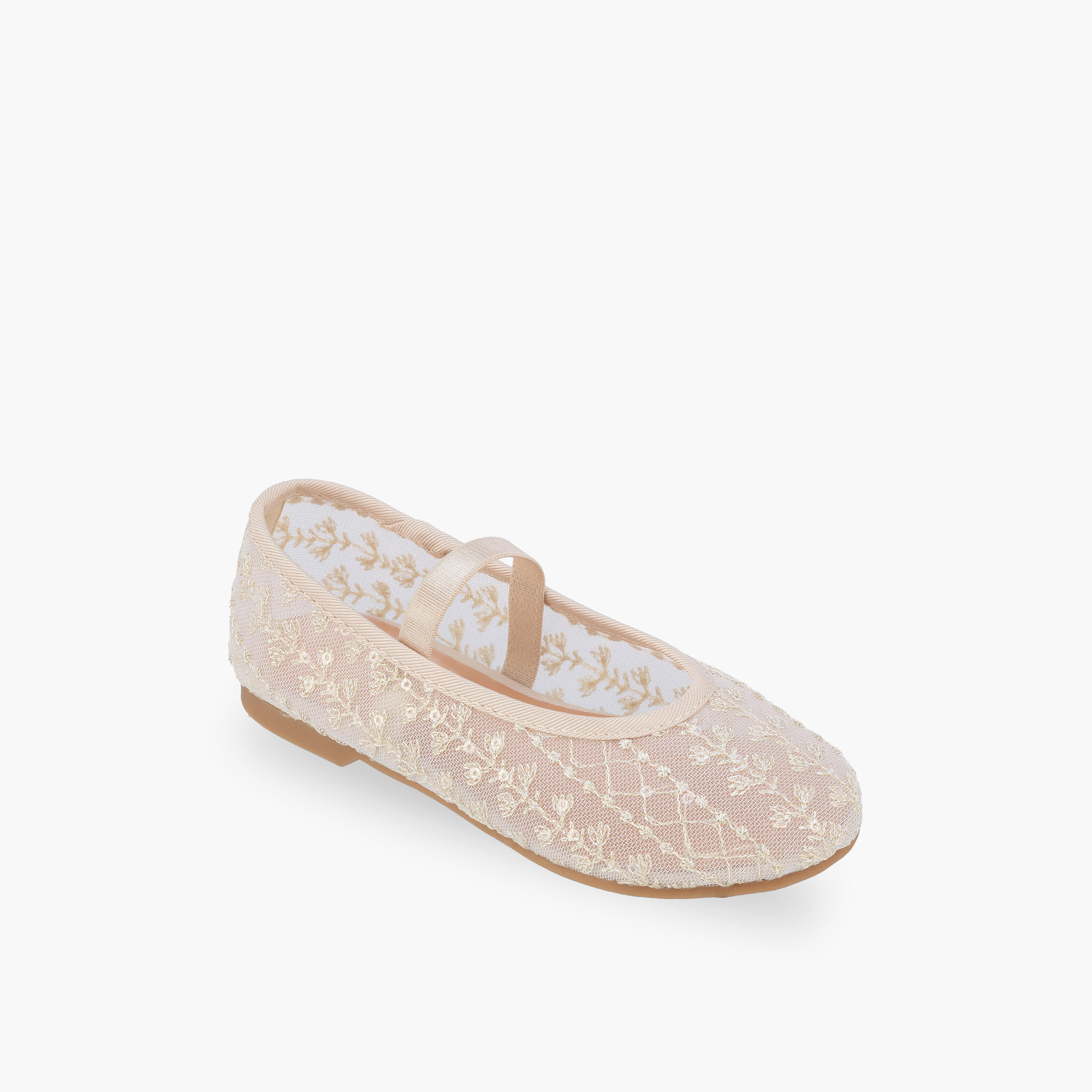 Juniors Girls Elasticated Strap Ballerina Shoes-girls-shoes-ballerinas-image-2