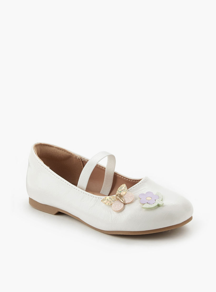 Juniors Girls Floral Accent Ballerina Shoes-girls-shoes-ballerinas-image-3
