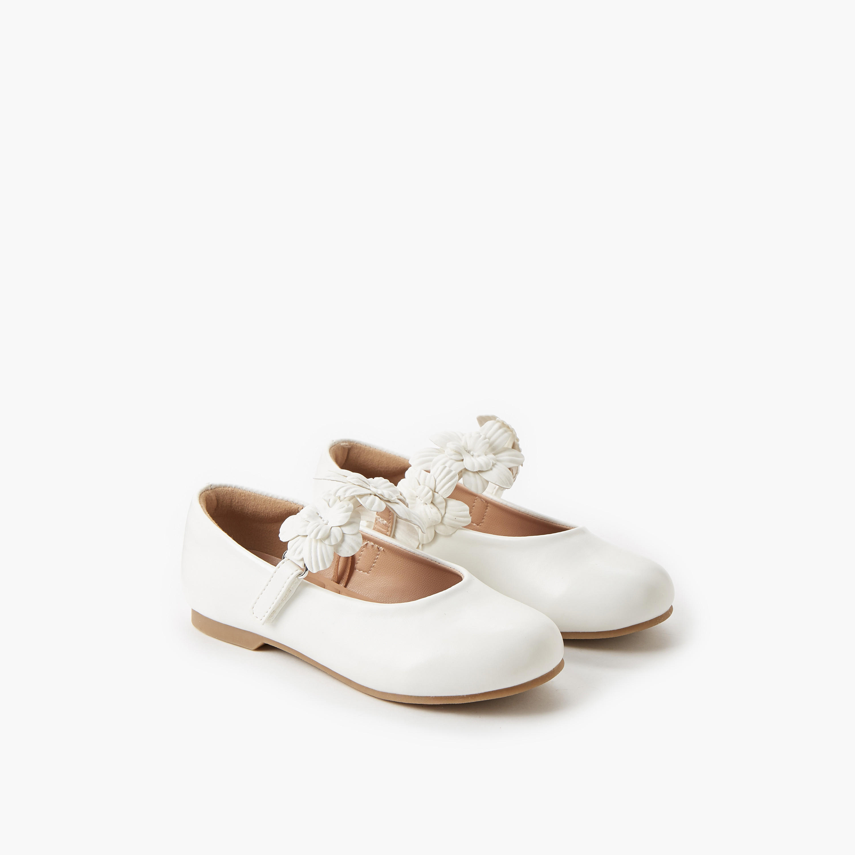 Juniors Girls Hook & Loop Ballerina Shoes-girls-shoes-maryjanes-image-1