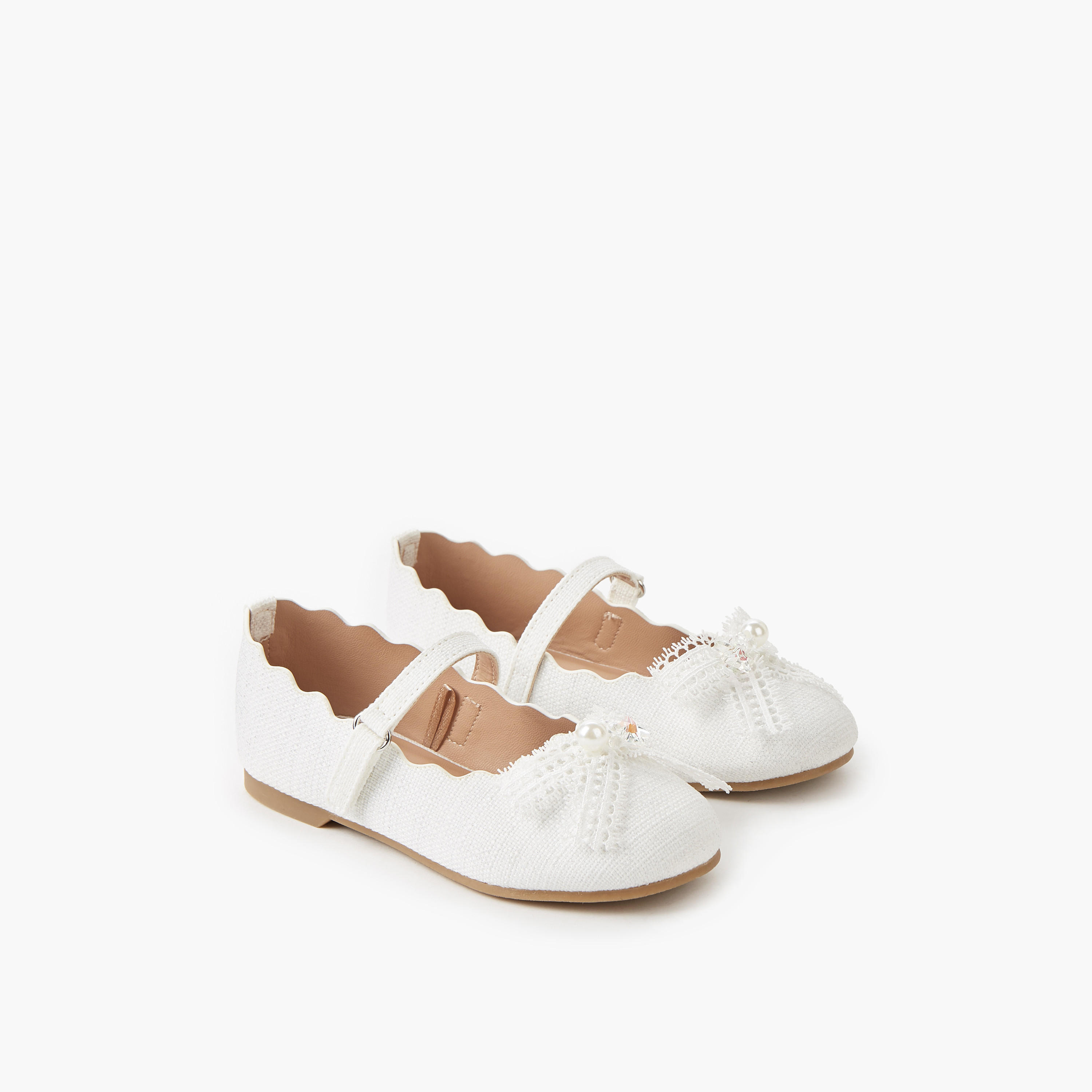 Juniors Girls Hook & Loop Ballerina Shoes-girls-shoes-maryjanes-image-1