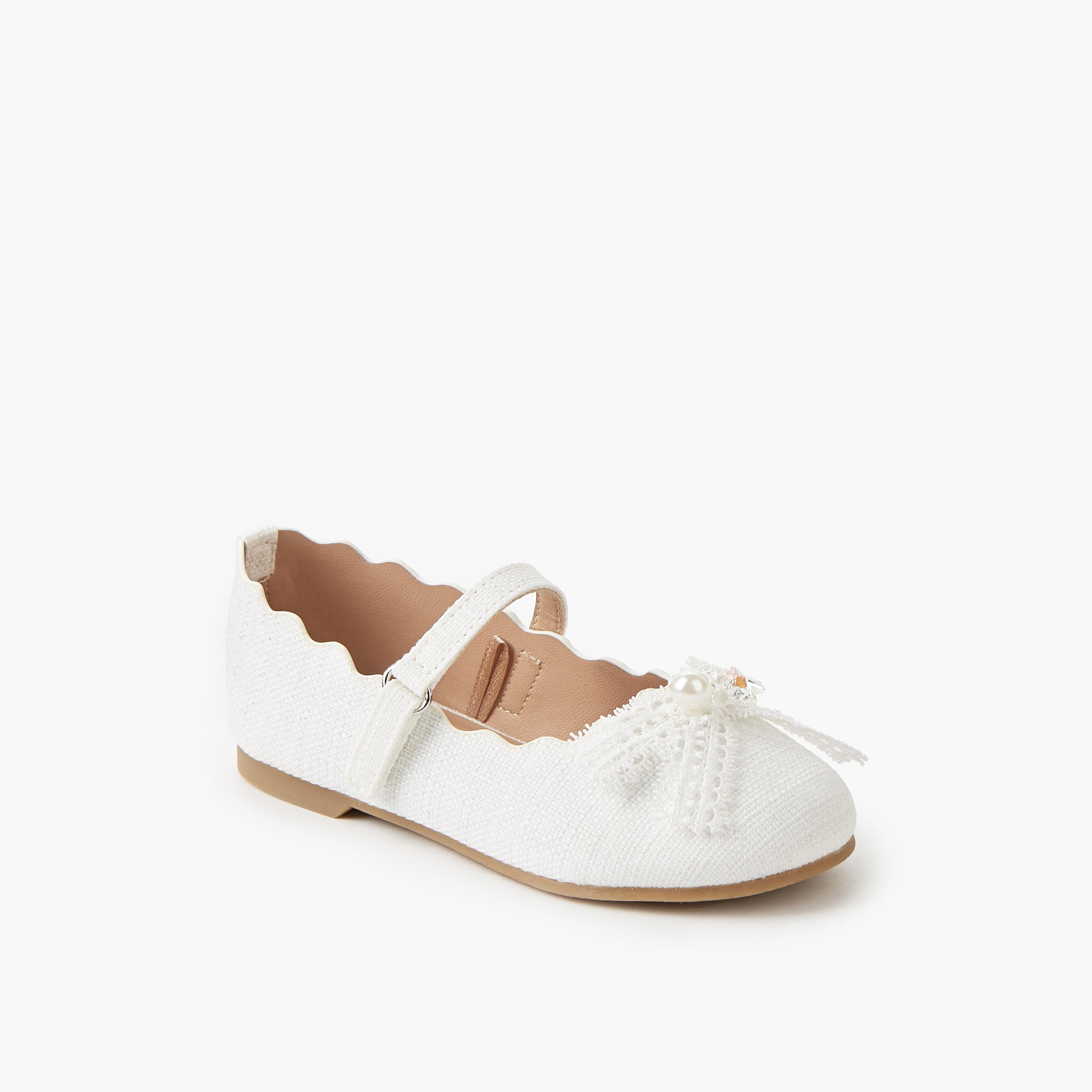 Juniors Girls Hook & Loop Ballerina Shoes-girls-shoes-maryjanes-image-2
