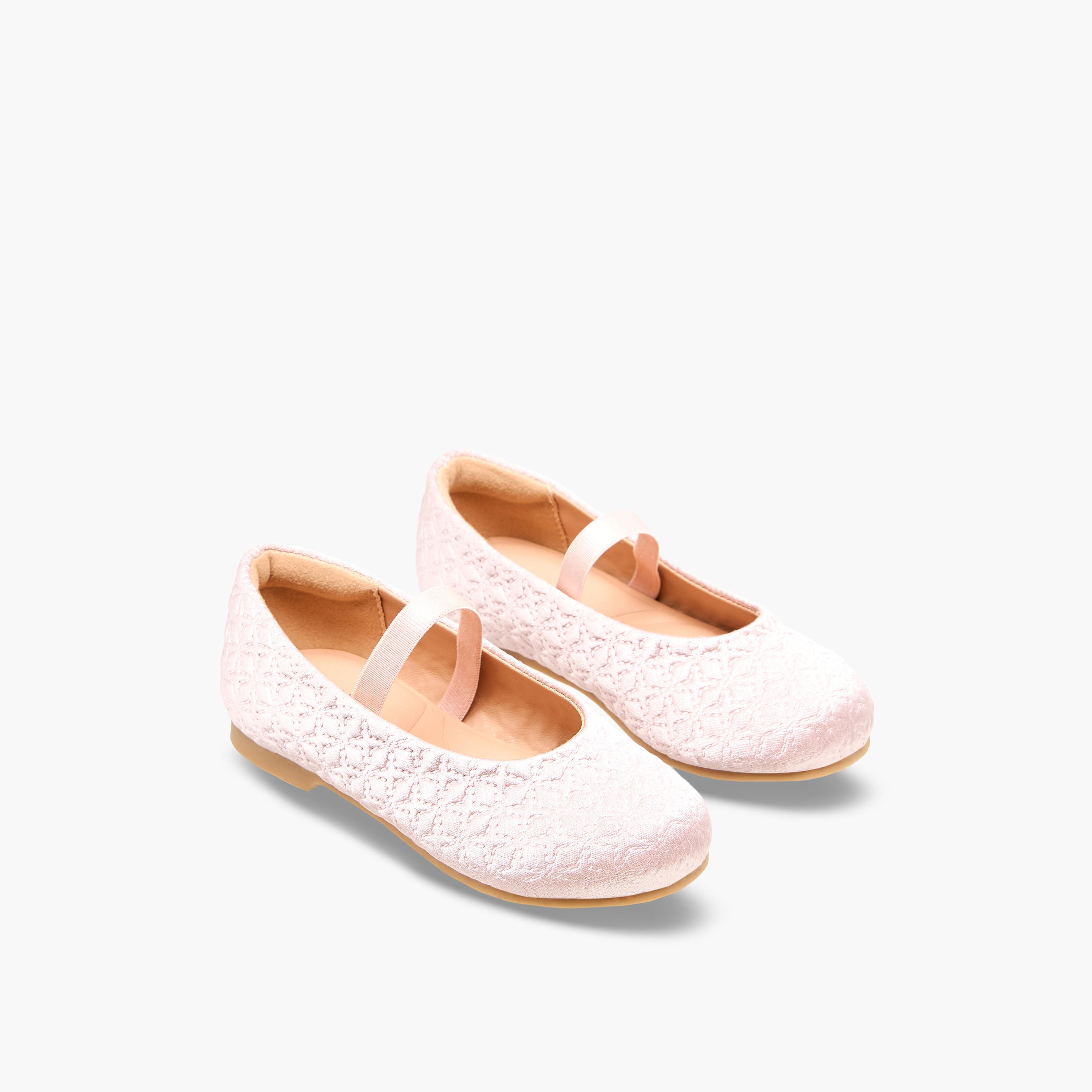 Juniors Girls Quilted  Ballerina Shoes-girls-shoes-ballerinas-image-1