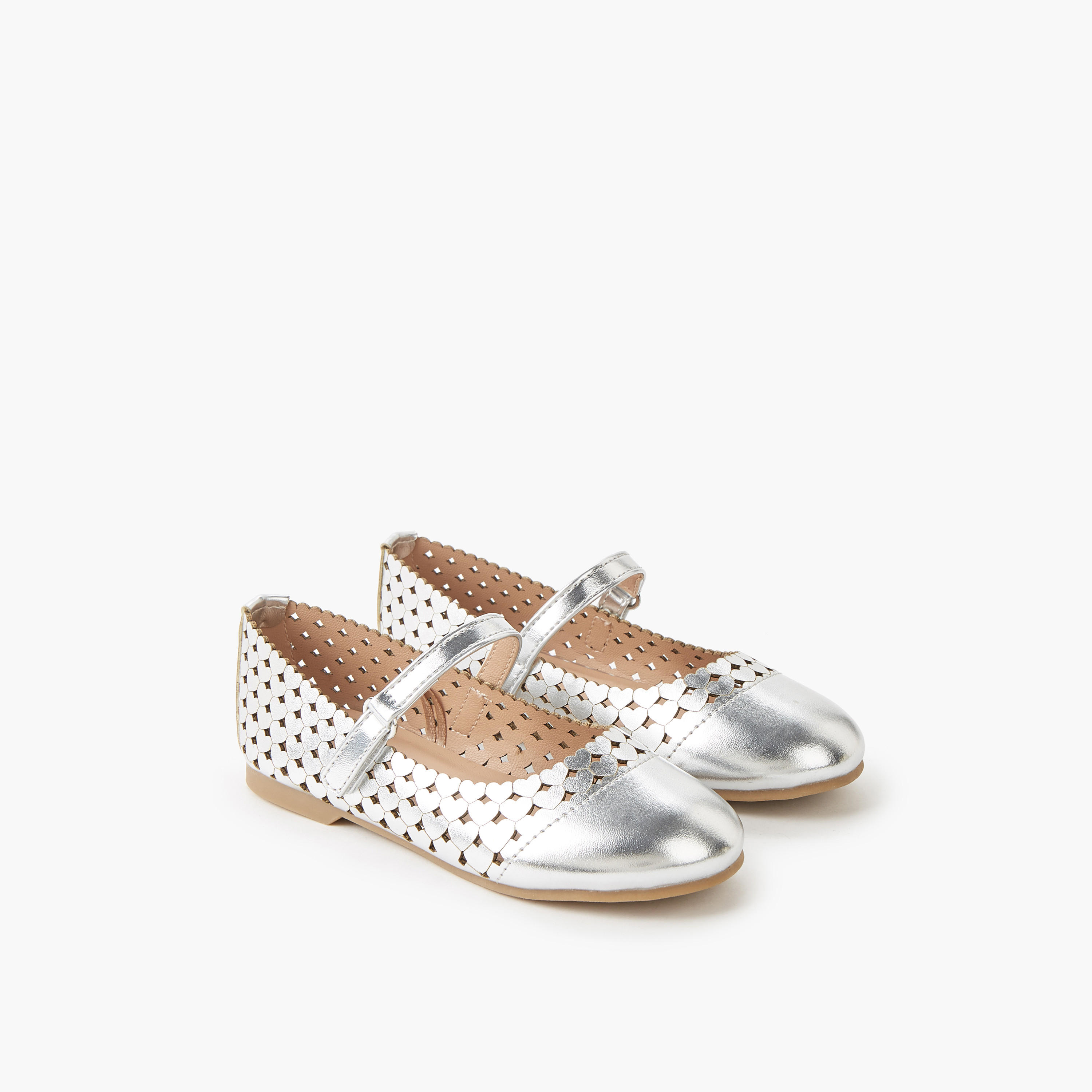 حذاء باليرينا بشريط إغلاق لاصق للبنات من جونيورز-girls-shoes-maryjanes-image-1