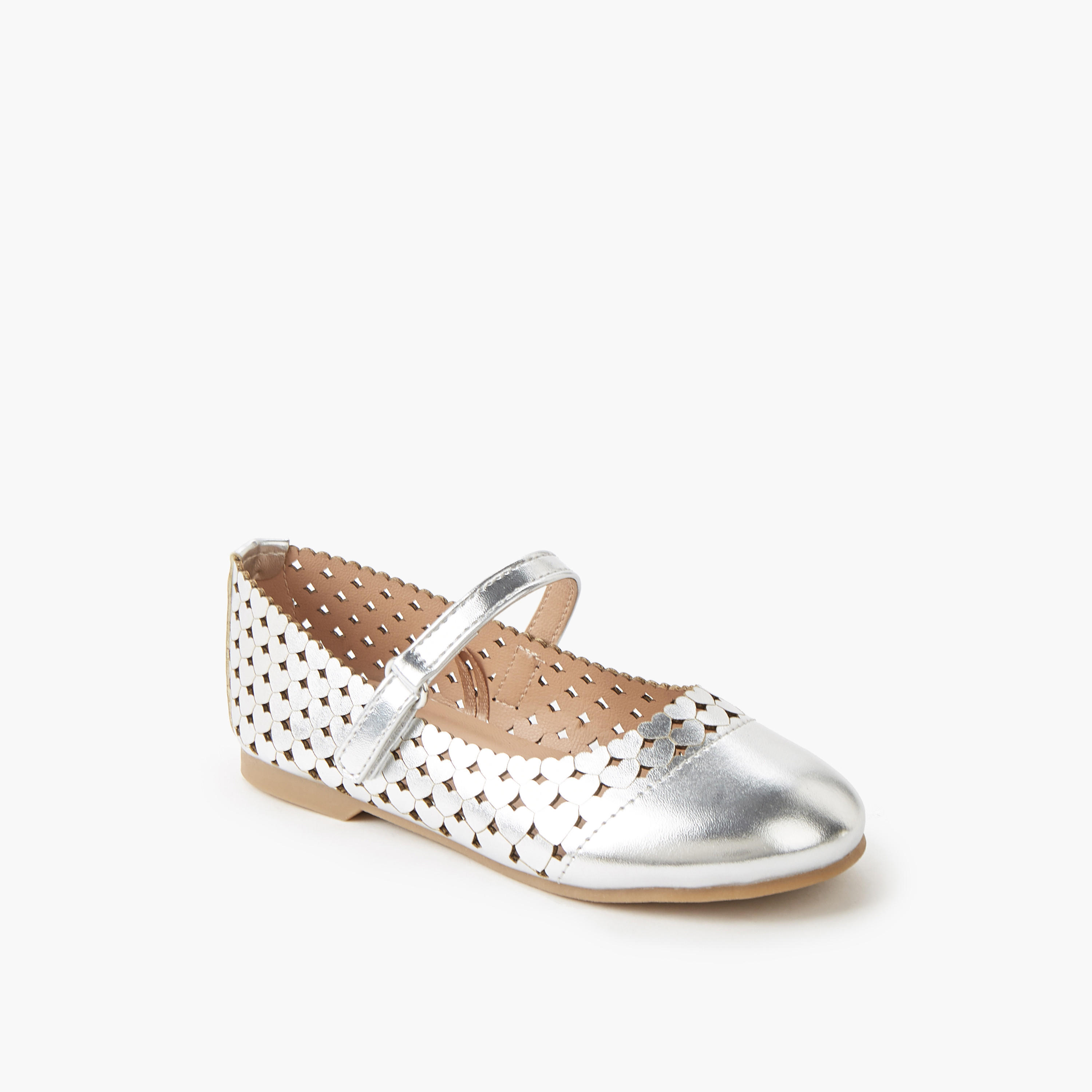 حذاء باليرينا بشريط إغلاق لاصق للبنات من جونيورز-girls-shoes-maryjanes-image-2