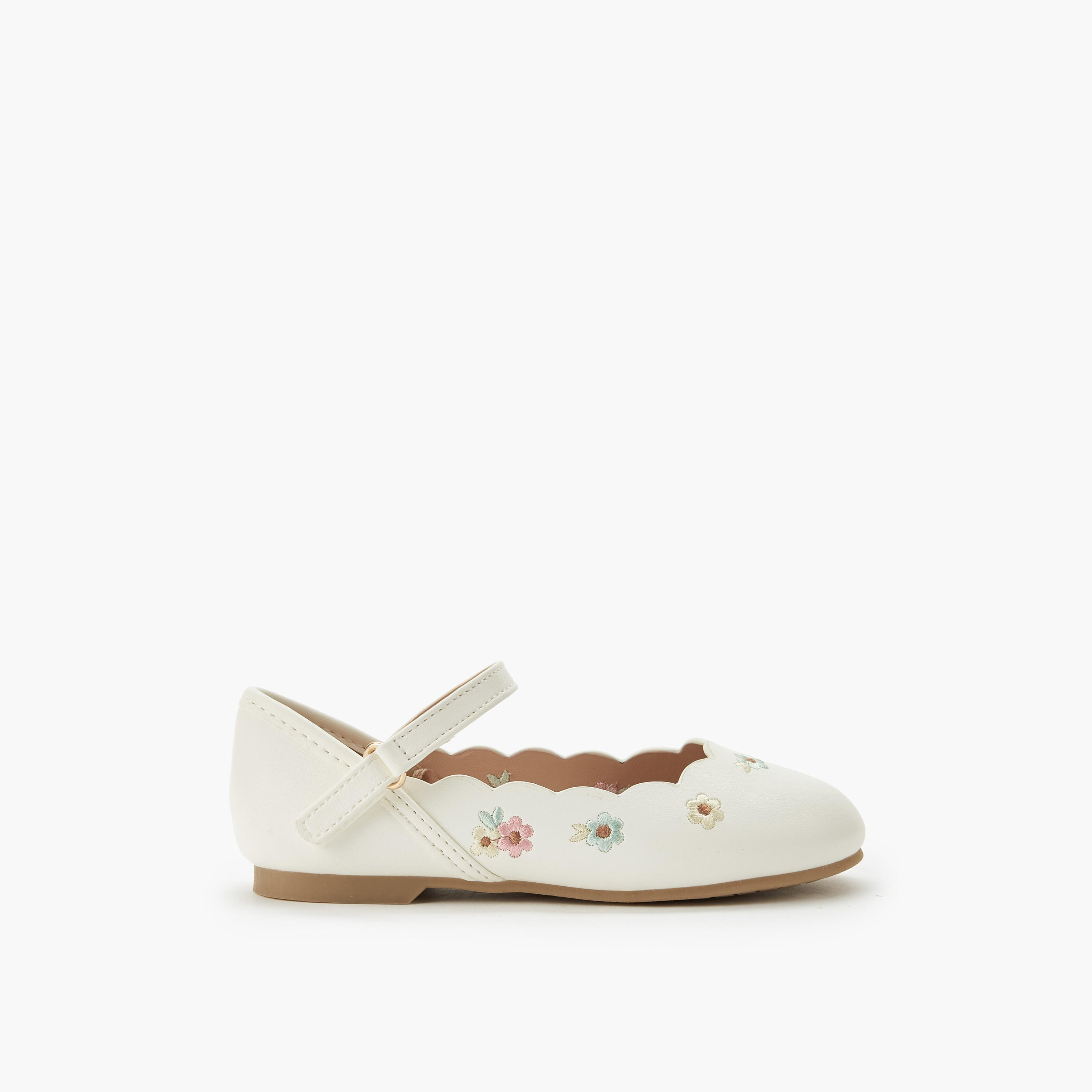 Juniors Girls Hook and Loop Ballerina Shoes-girls-shoes-ballerinas-image-3