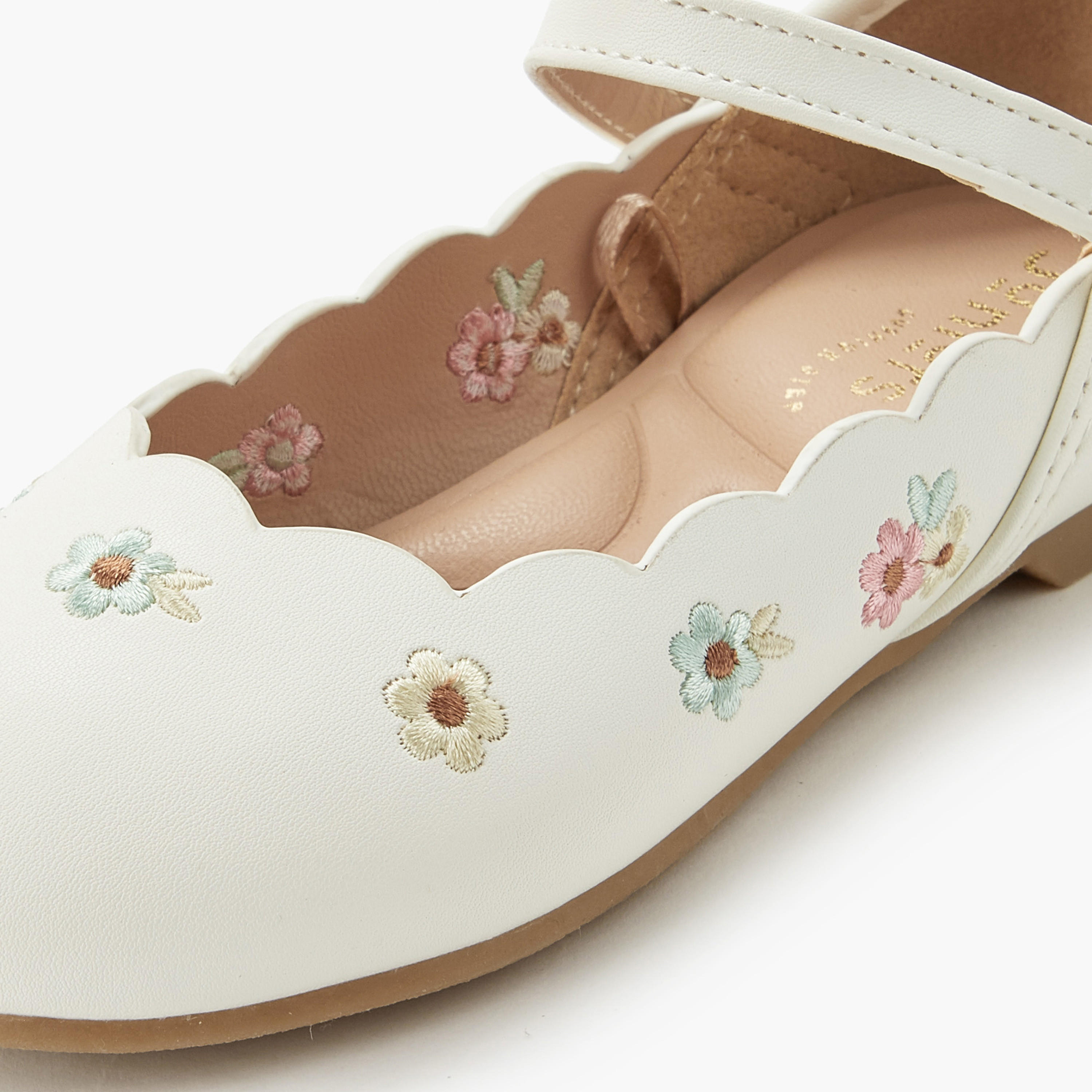 Juniors Girls Hook and Loop Ballerina Shoes-girls-shoes-ballerinas-image-5