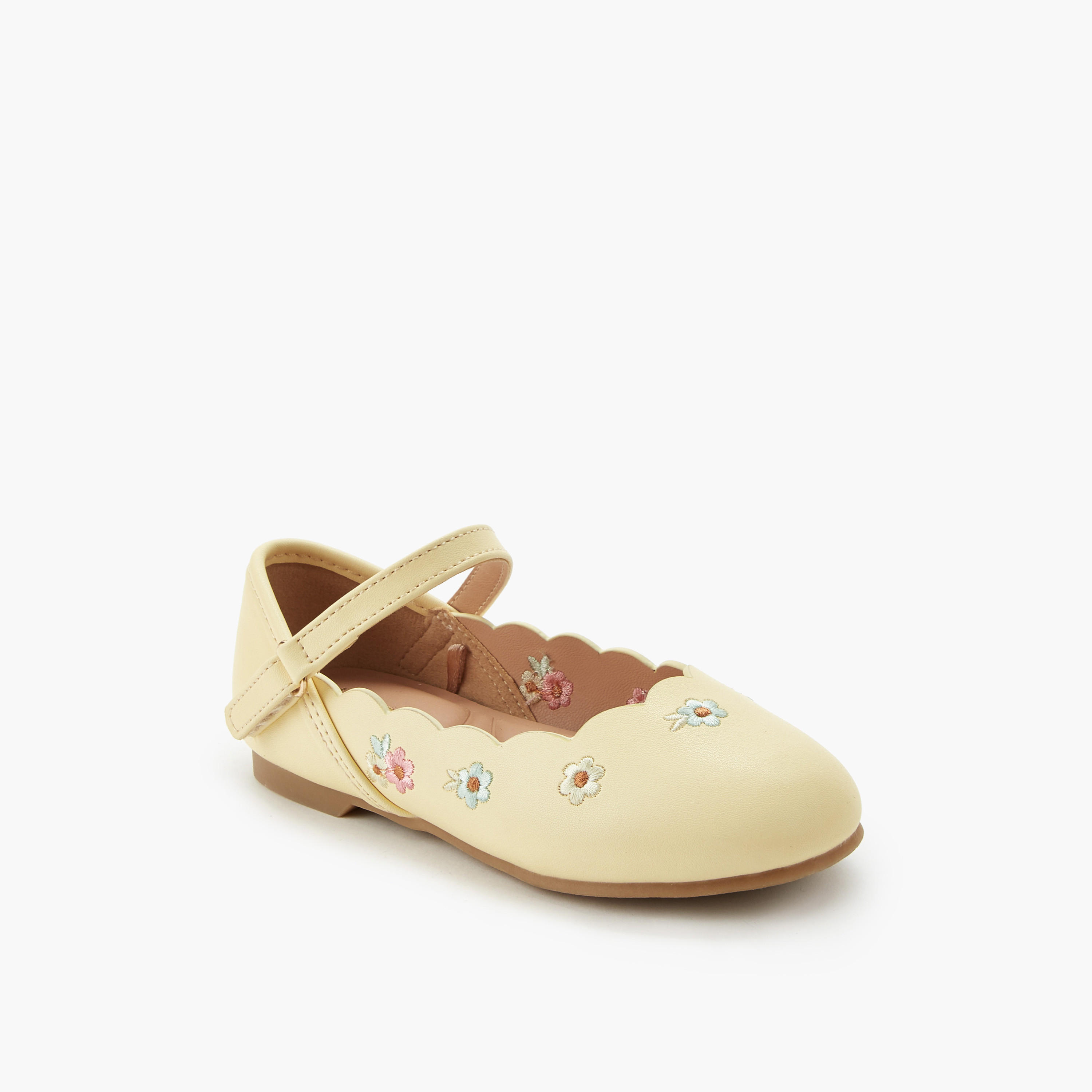 Juniors Girls Hook and Loop Ballerina Shoes-girls-shoes-ballerinas-image-2