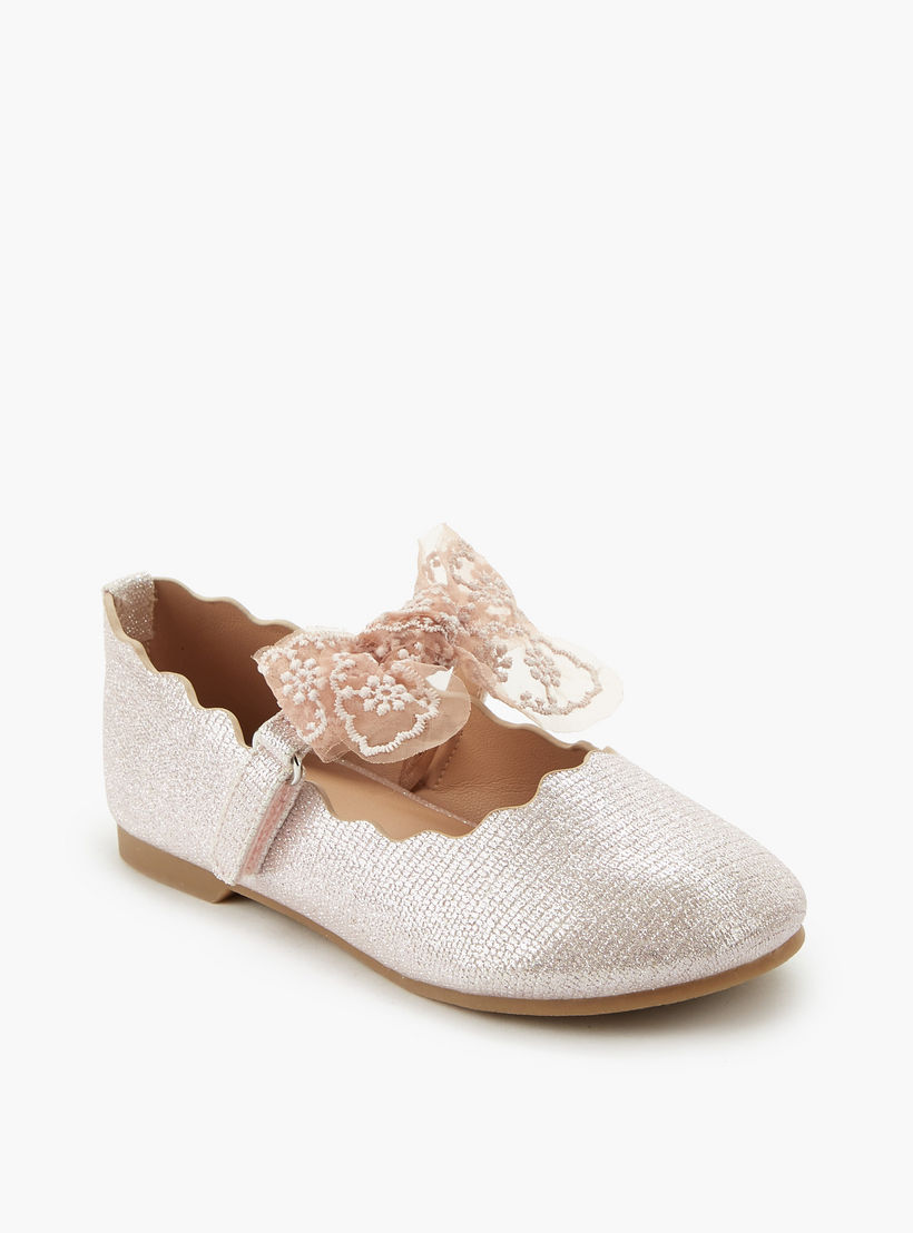 حذاء باليرينا بفيونكة دانتيل للبنات من جونيورز-girls-shoes-ballerinas-image-2