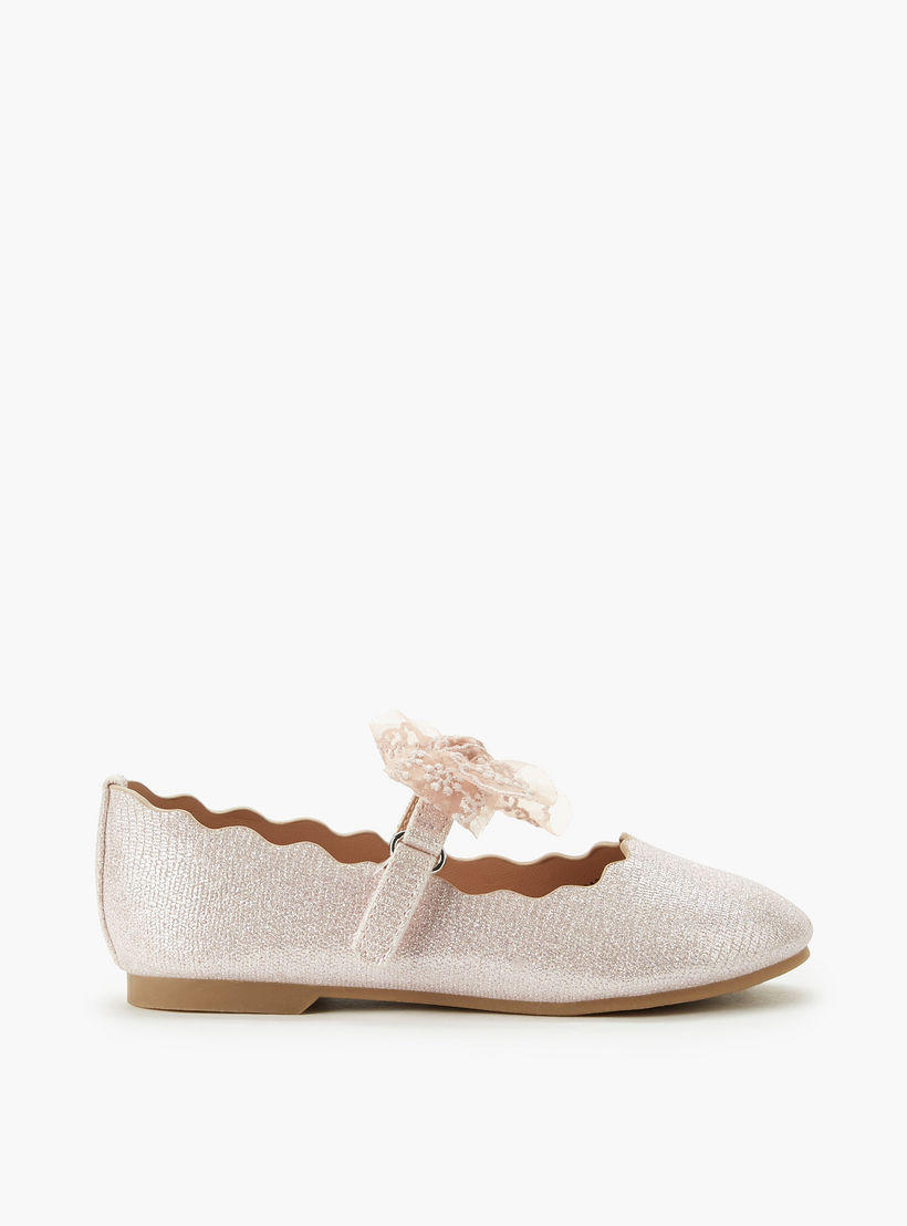 حذاء باليرينا بفيونكة دانتيل للبنات من جونيورز-girls-shoes-ballerinas-image-3