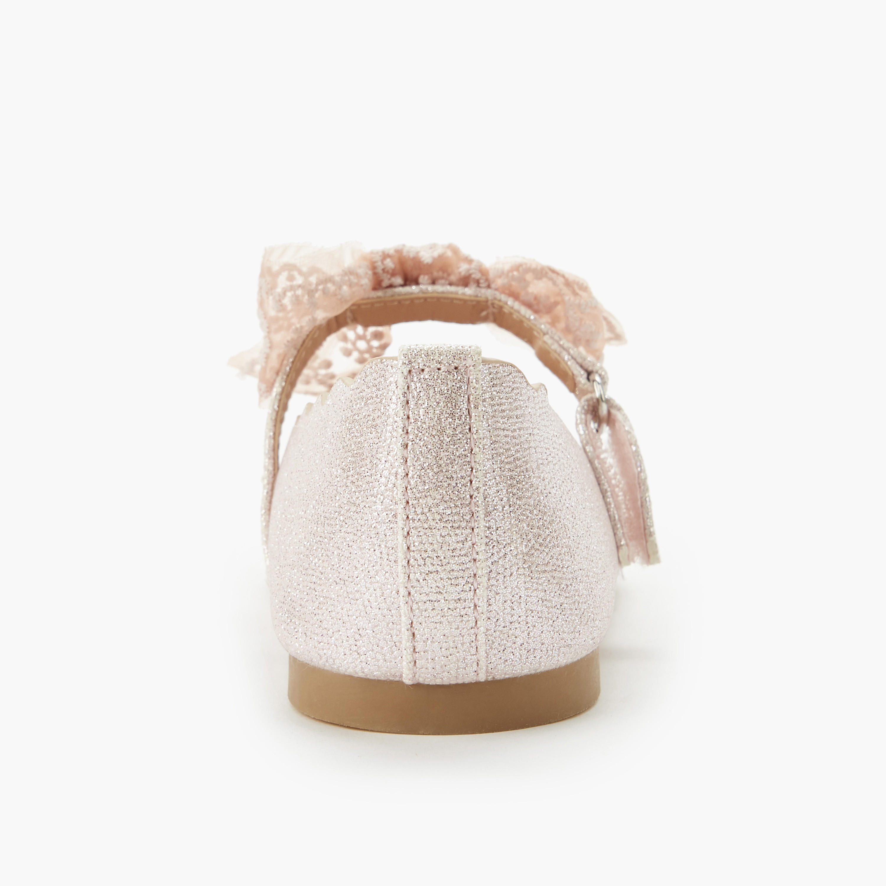 Juniors Girls Lace Bow Detail Ballerina Shoes-girls-shoes-ballerinas-image-4