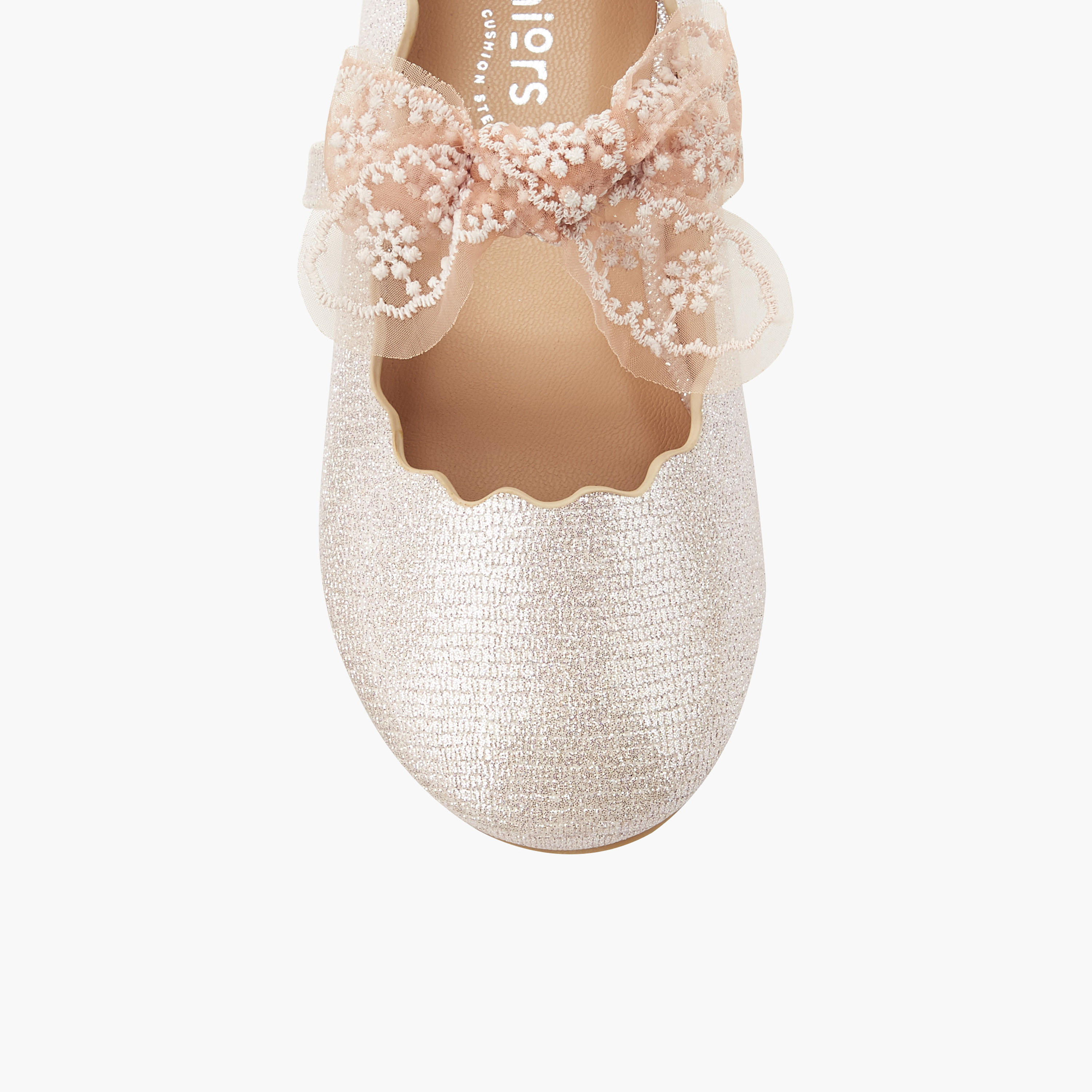 Juniors Girls Lace Bow Detail Ballerina Shoes-girls-shoes-ballerinas-image-5