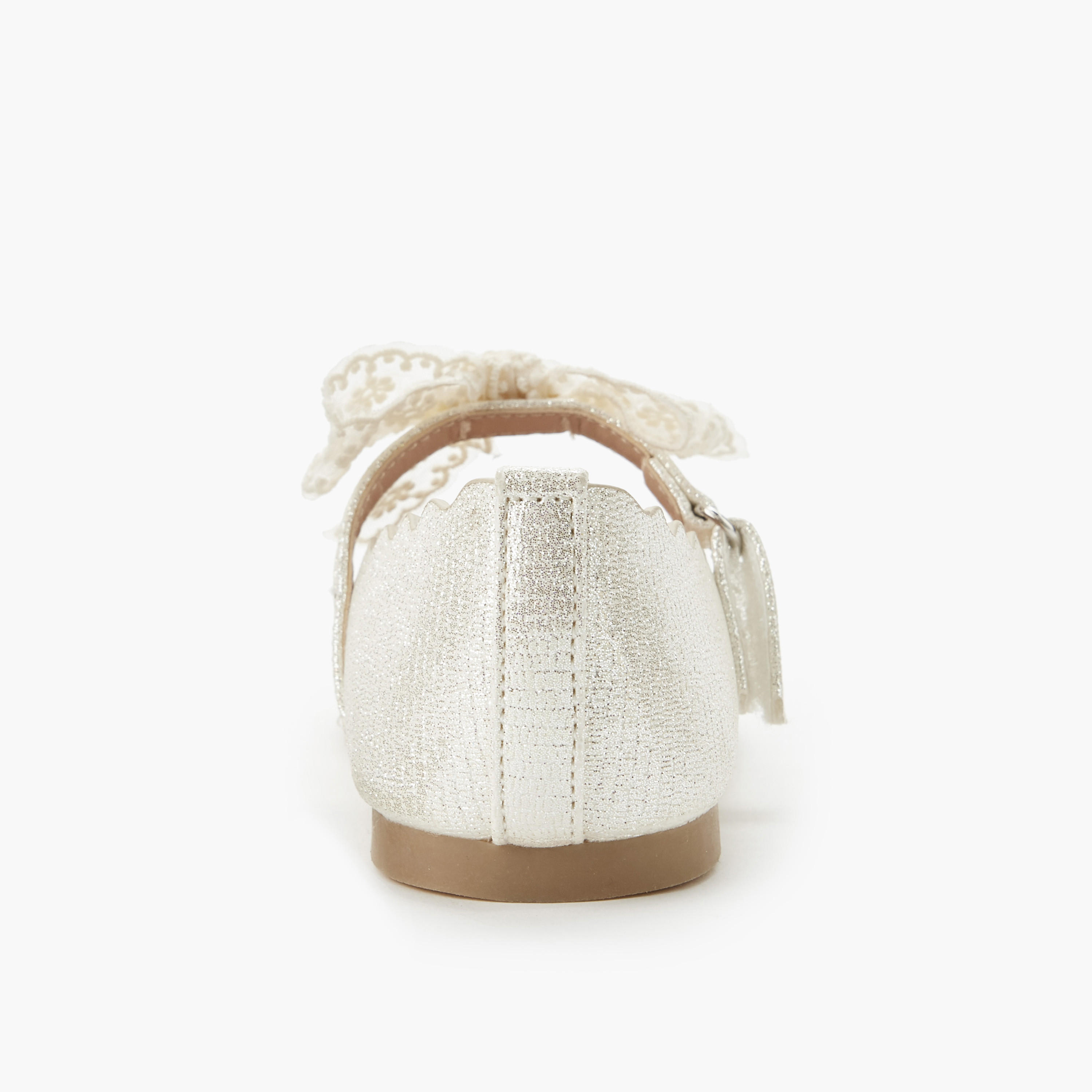 Juniors Girls Lace Bow Detail Ballerina Shoes-girls-shoes-ballerinas-image-4
