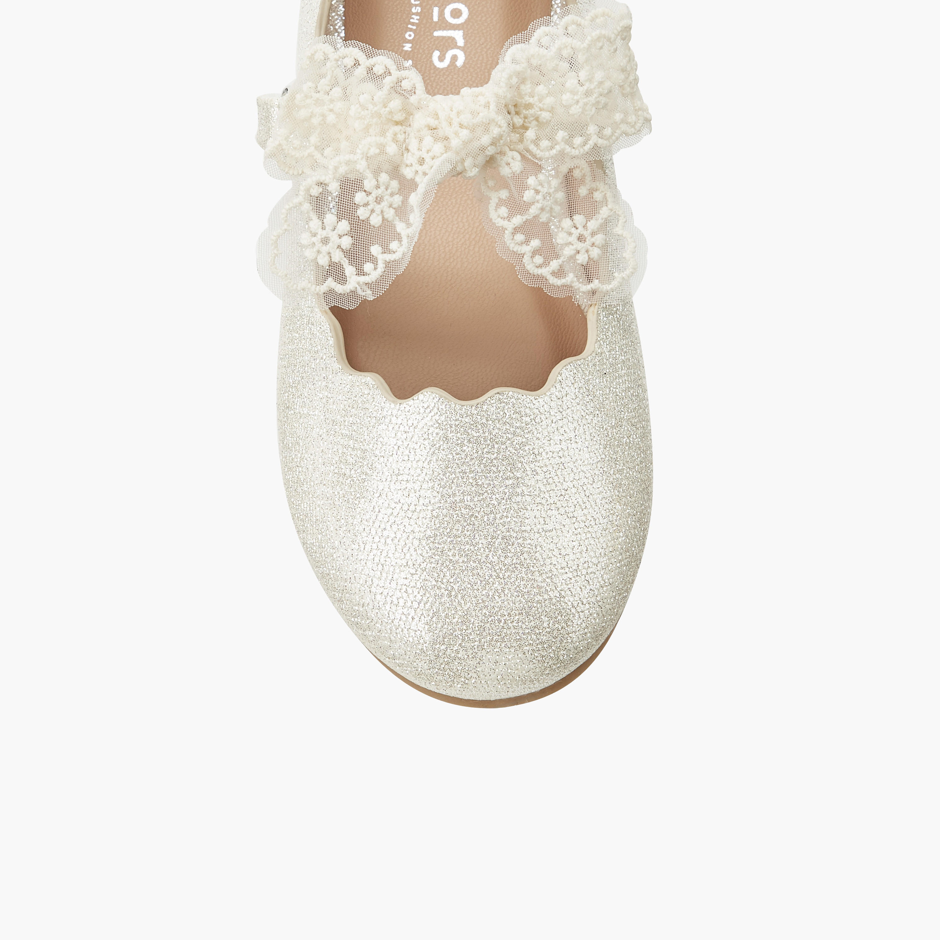 Juniors Girls Lace Bow Detail Ballerina Shoes-girls-shoes-ballerinas-image-5
