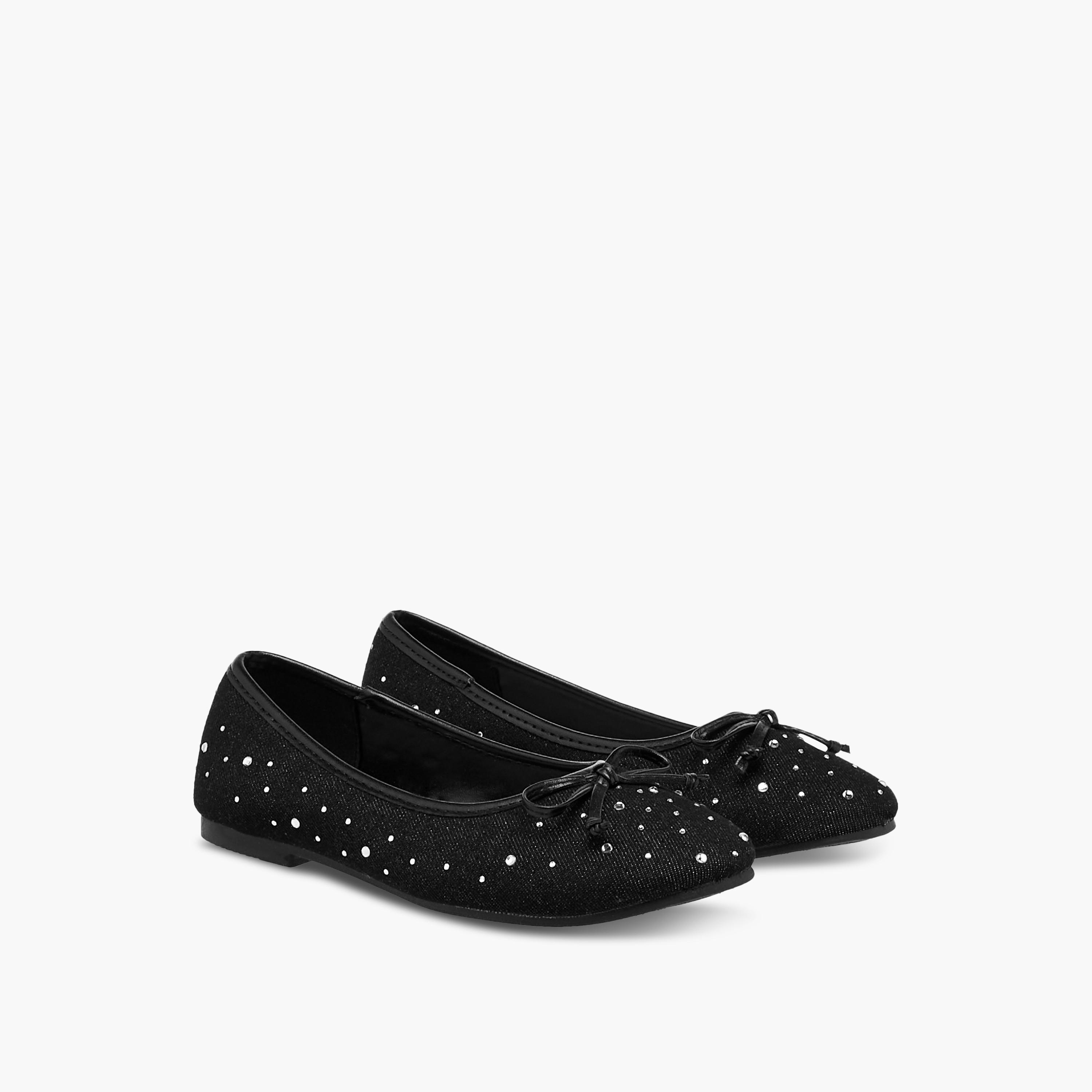 Flora Bella Bow Accent Slip-On Ballerina Shoes-girls-shoes-ballerinas-image-1