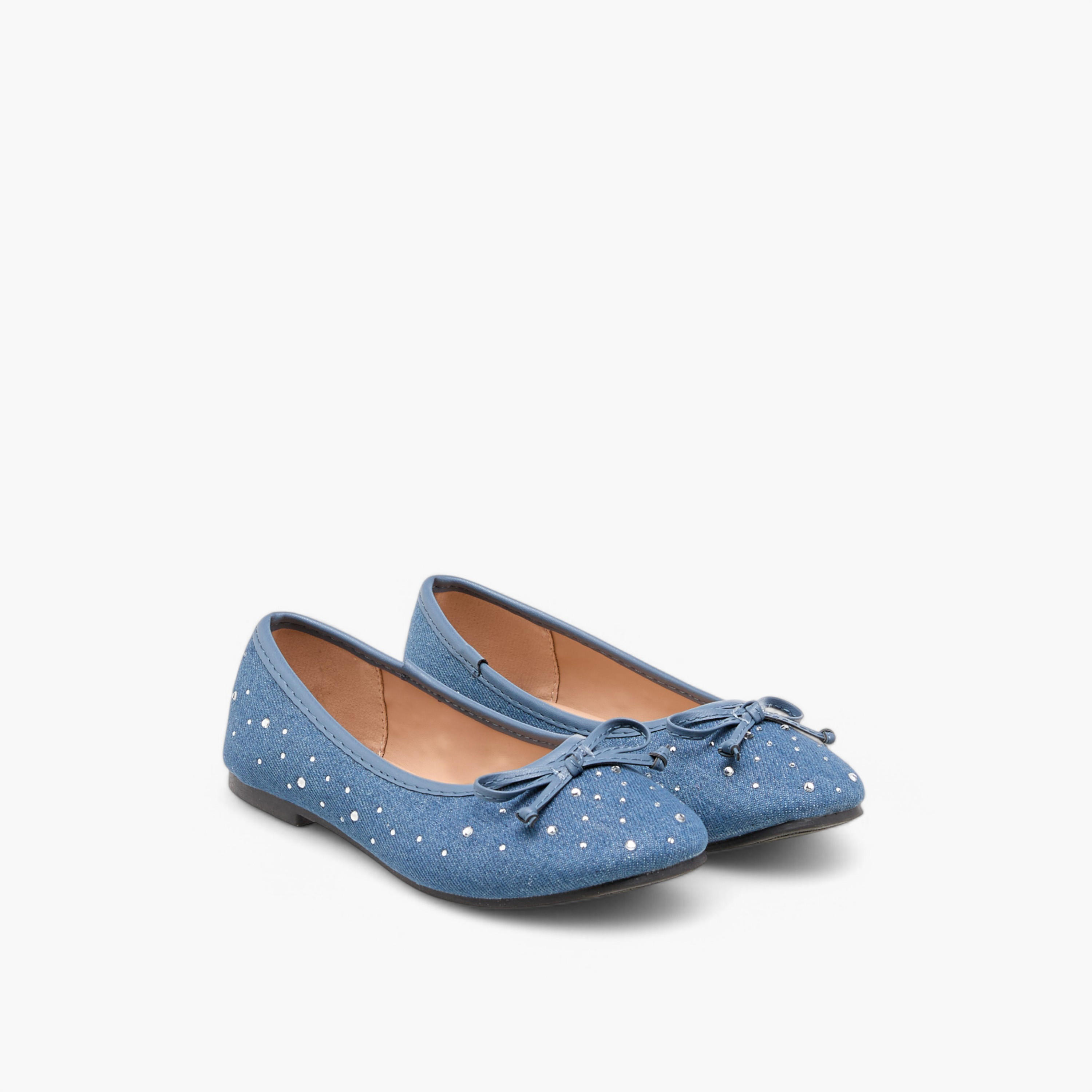 Flora Bella Bow Accent Slip-On Ballerina Shoes-girls-shoes-ballerinas-image-1
