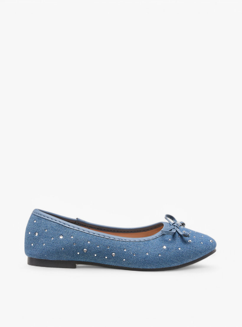 Flora Bella Bow Accent Slip-On Ballerina Shoes-girls-shoes-ballerinas-image-3