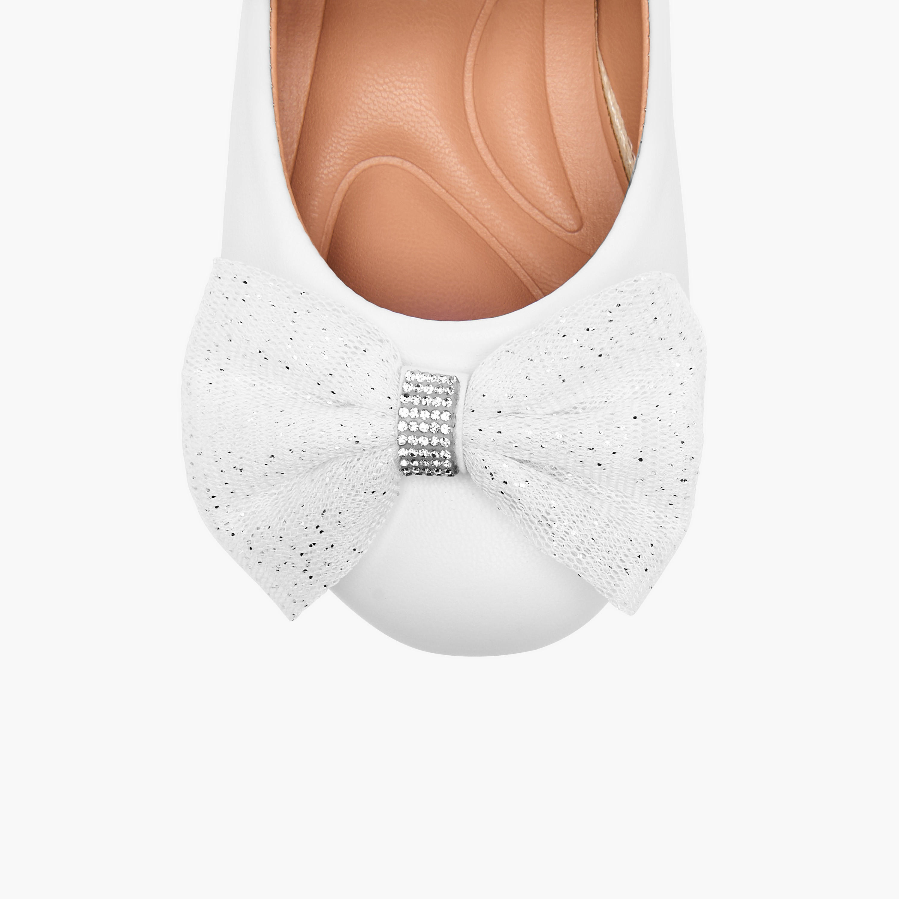 Juniors Embellished Bow Detail Ballerina Shoes with Hook and Loop Closure-girls-shoes-ballerinas-image-4