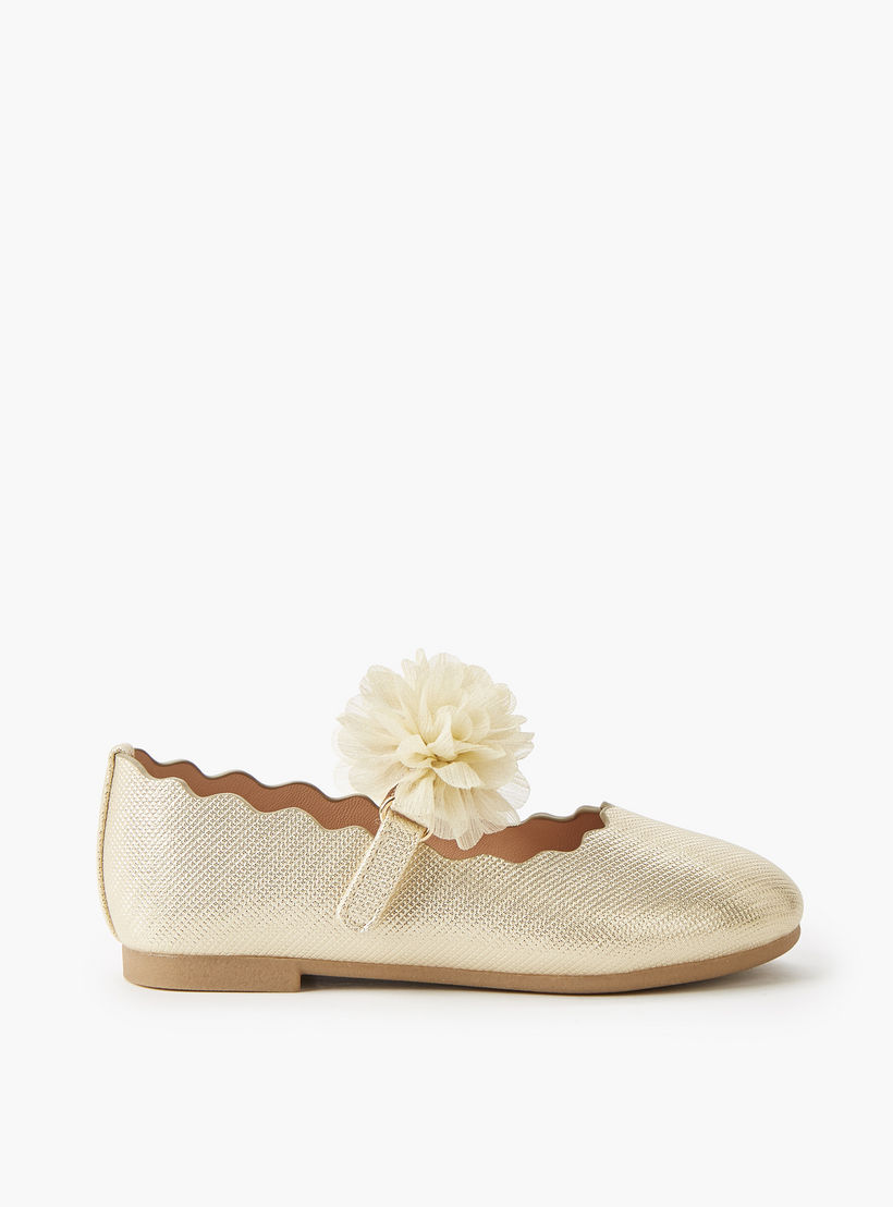 Juniors Girls Hook and Loop Ballerina Shoes-girls-shoes-maryjanes-image-3