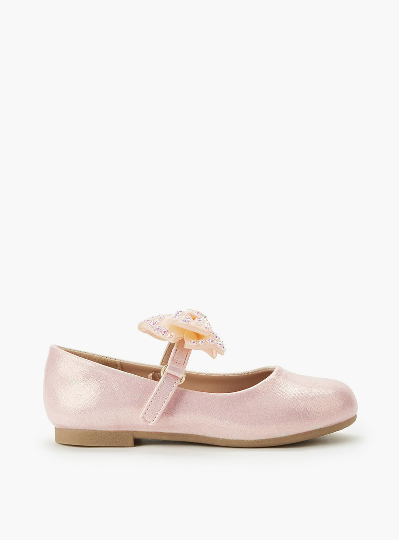 Juniors Girls Hook and Loop Ballerina Shoes-girls-shoes-maryjanes-image-3