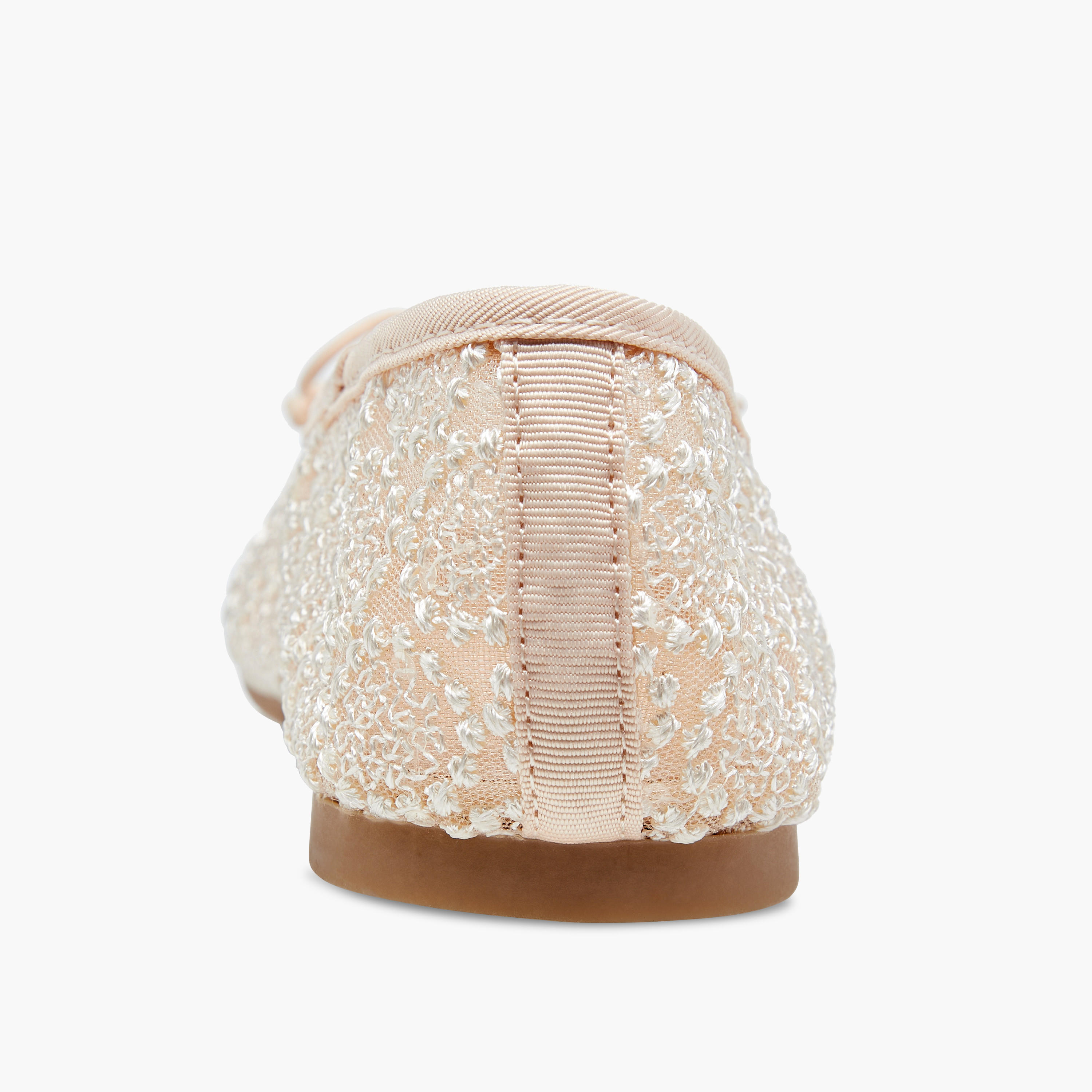 Little Missy Embroidered Ballerina with Bow Accent-girls-shoes-ballerinas-image-5
