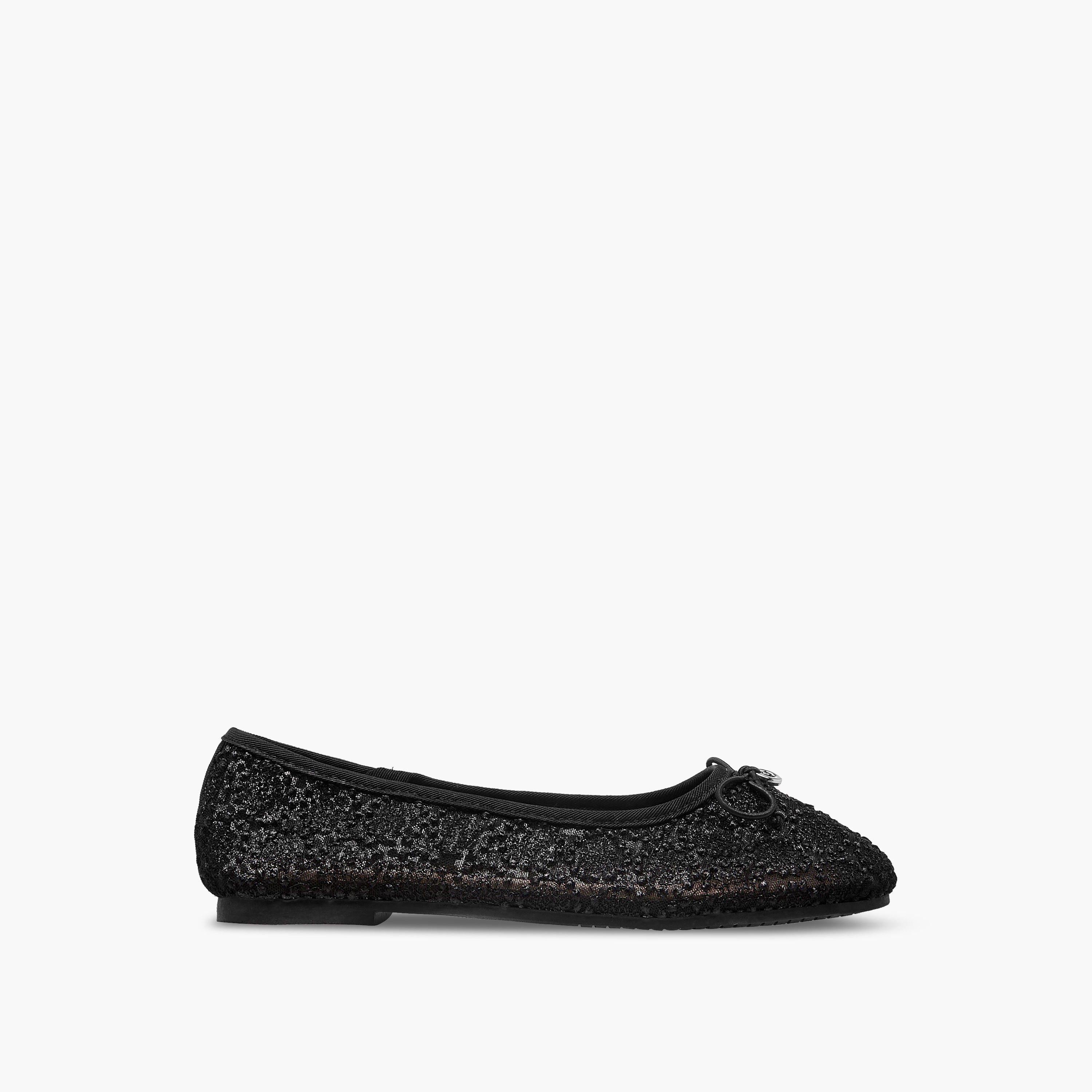 Little Missy Embroidered Ballerina with Bow Accent-girls-shoes-ballerinas-image-3