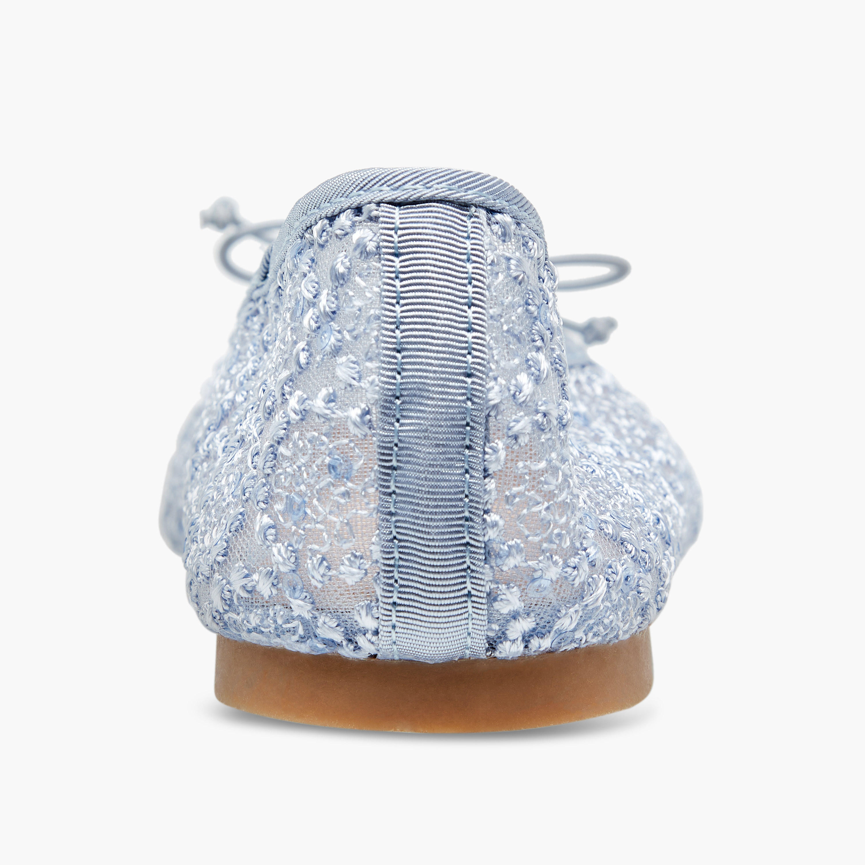 Little Missy Embroidered Ballerina with Bow Accent-girls-shoes-ballerinas-image-5