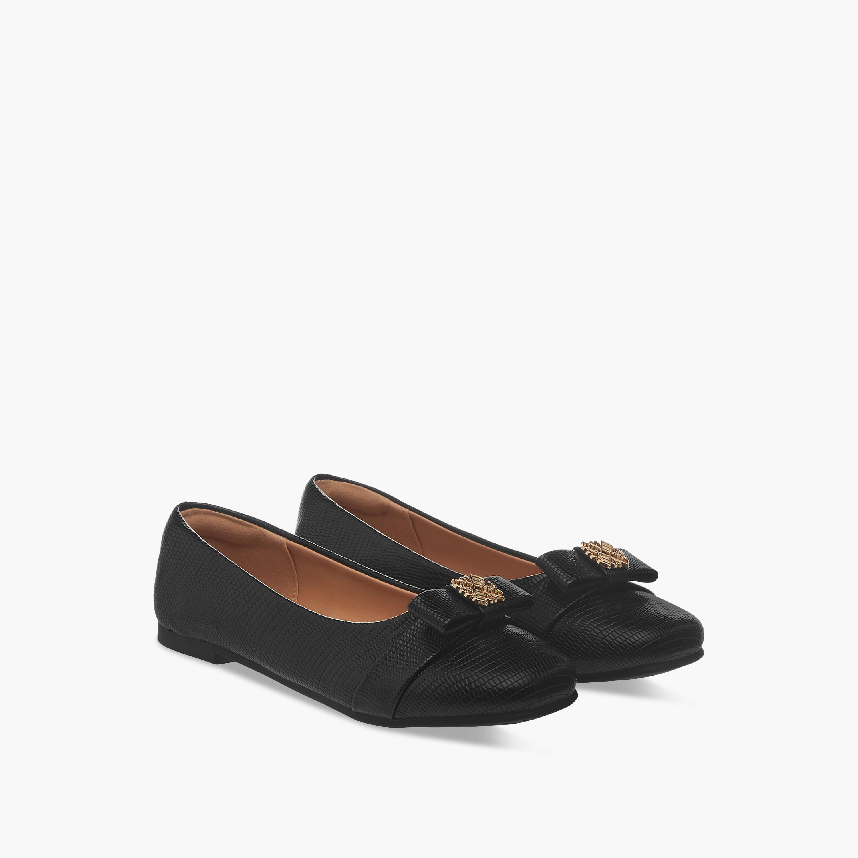 Little Missy Metal Accent Slip-On Ballerina Shoes-girls-shoes-ballerinas-image-1