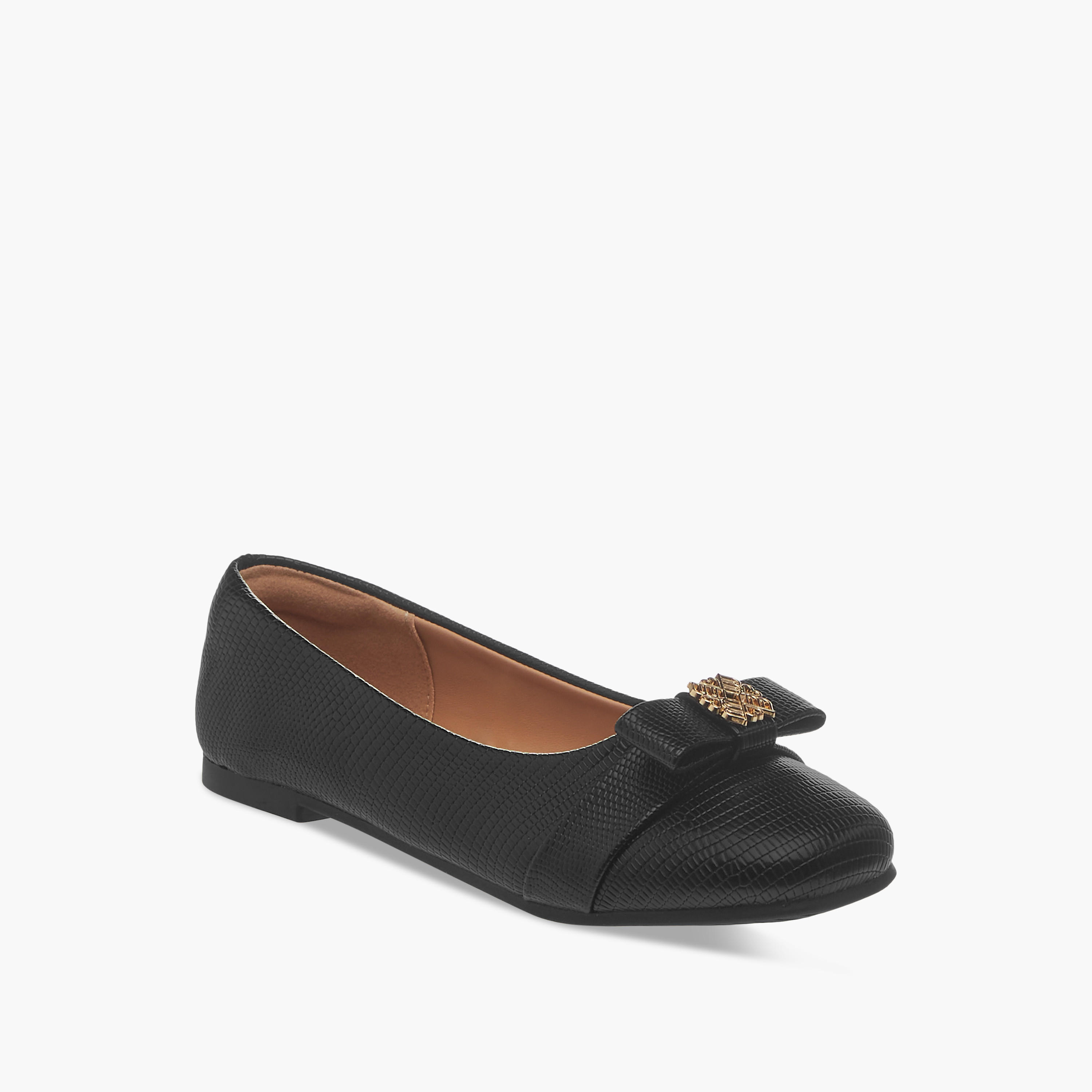 Little Missy Metal Accent Slip-On Ballerina Shoes-girls-shoes-ballerinas-image-2