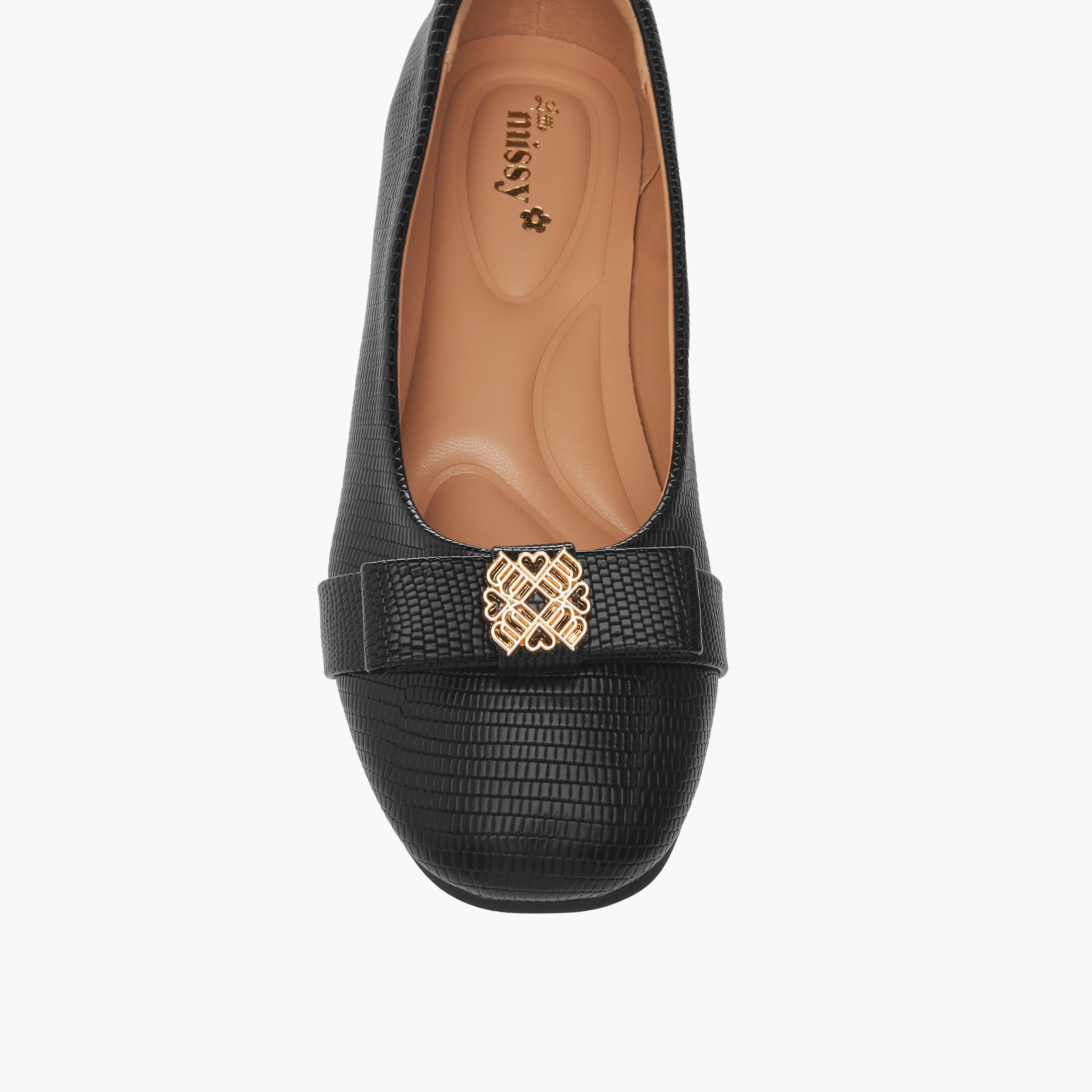 Little Missy Metal Accent Slip-On Ballerina Shoes-girls-shoes-ballerinas-image-4
