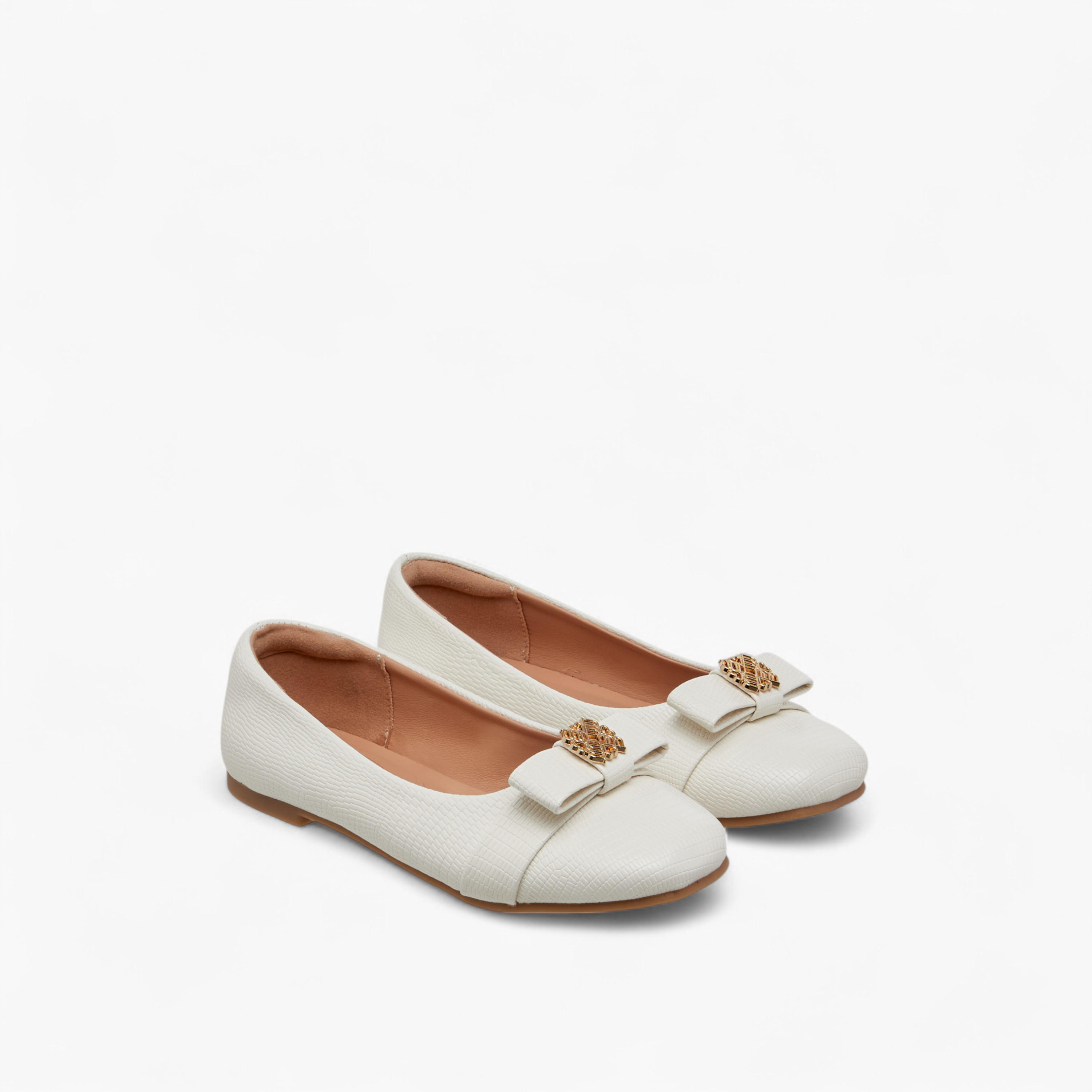 Little Missy Metal Accent Slip-On Ballerina Shoes-girls-shoes-ballerinas-image-1