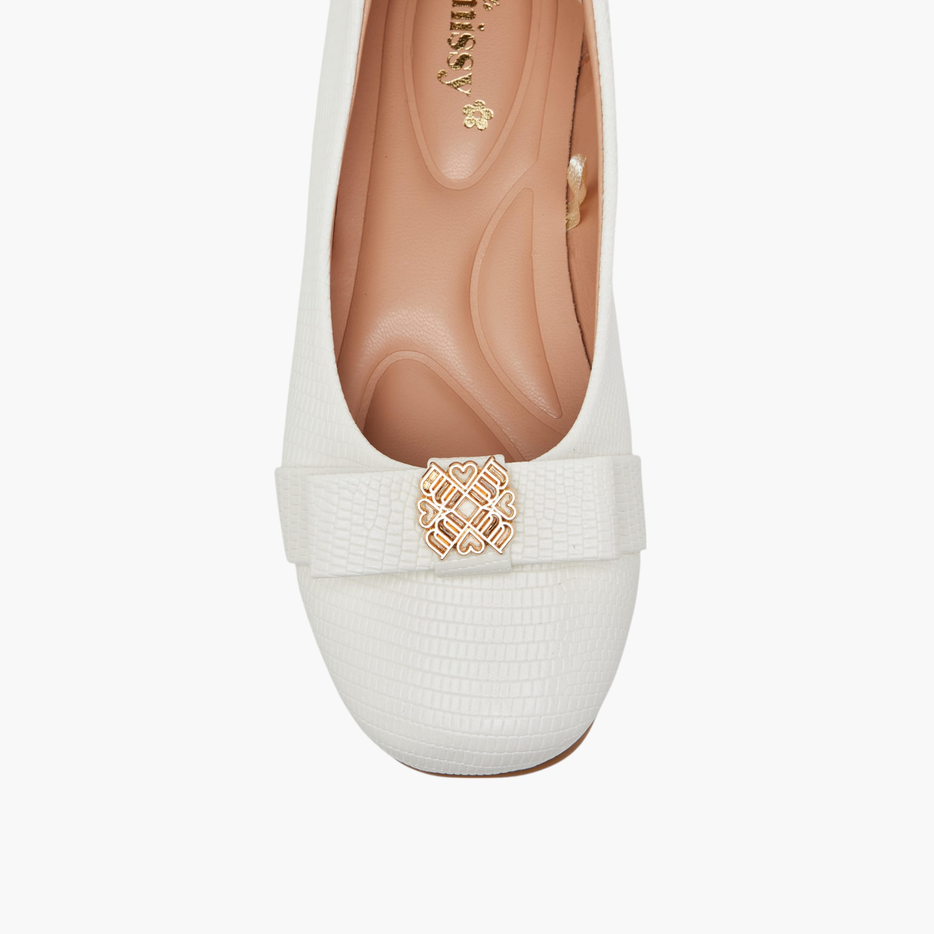 Little Missy Metal Accent Slip-On Ballerina Shoes-girls-shoes-ballerinas-image-4