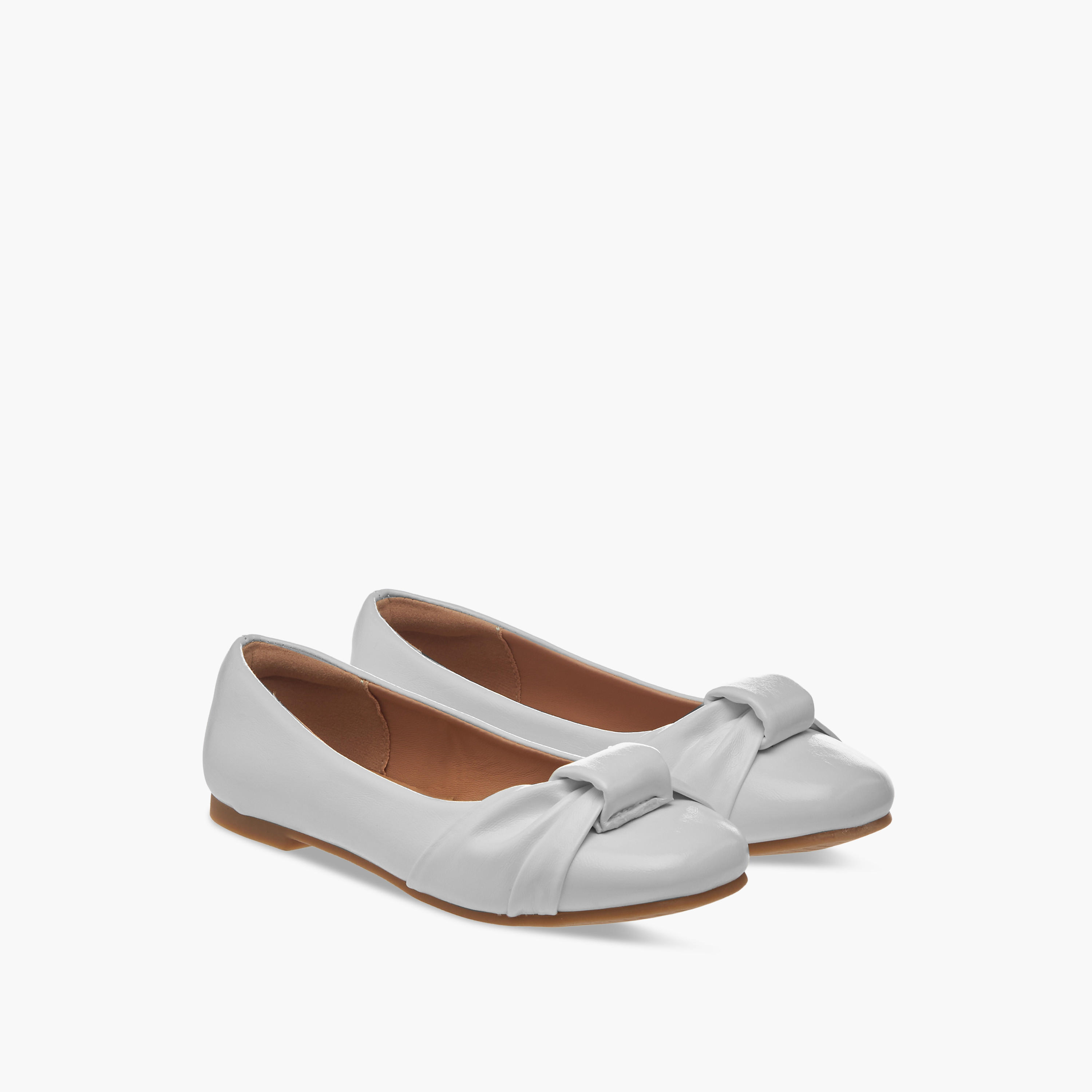 Little Missy Knot Accent Slip-On Ballerina Shoes-girls-shoes-ballerinas-image-1