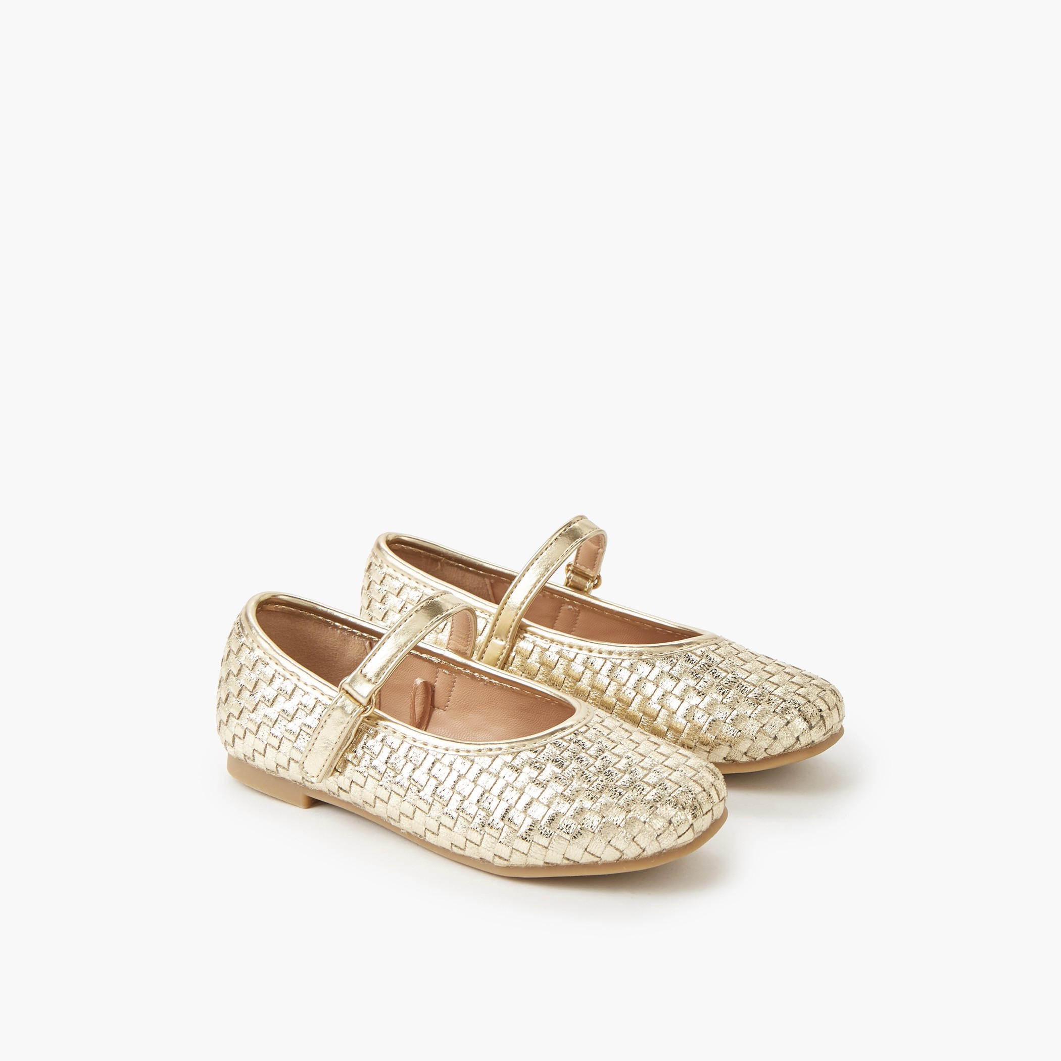 حذاء باليرينا بشريط إغلاق لاصق للبنات من جونيورز-girls-shoes-maryjanes-image-1
