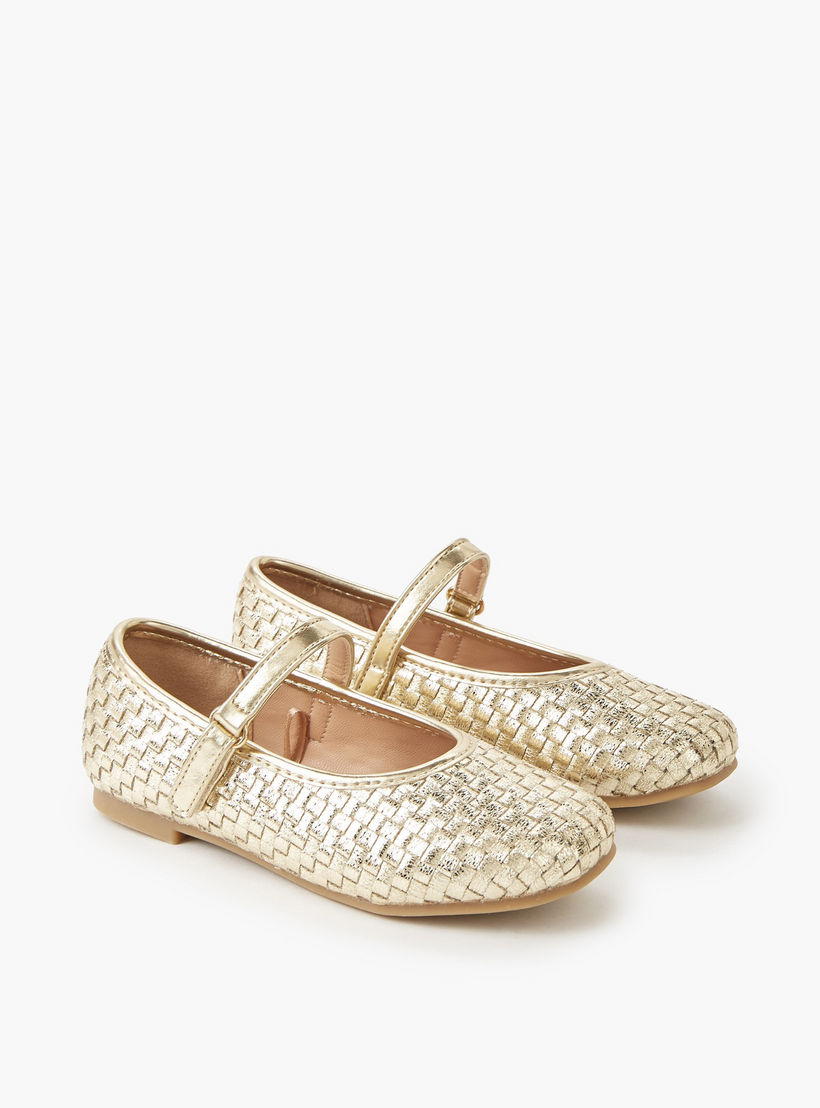حذاء باليرينا بشريط إغلاق لاصق للبنات من جونيورز-girls-shoes-maryjanes-image-1